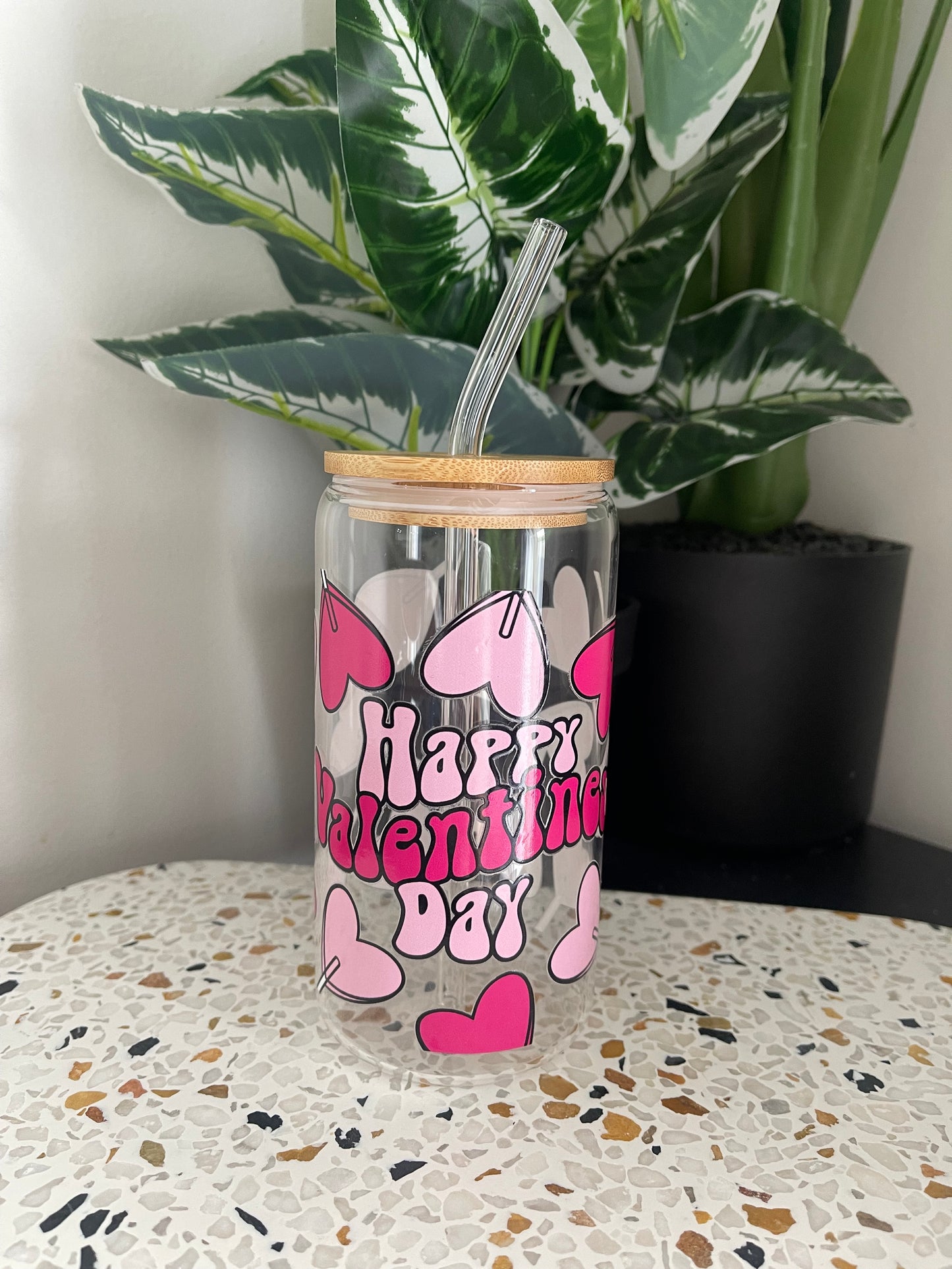 Happy Valentines Day Libbey Glass