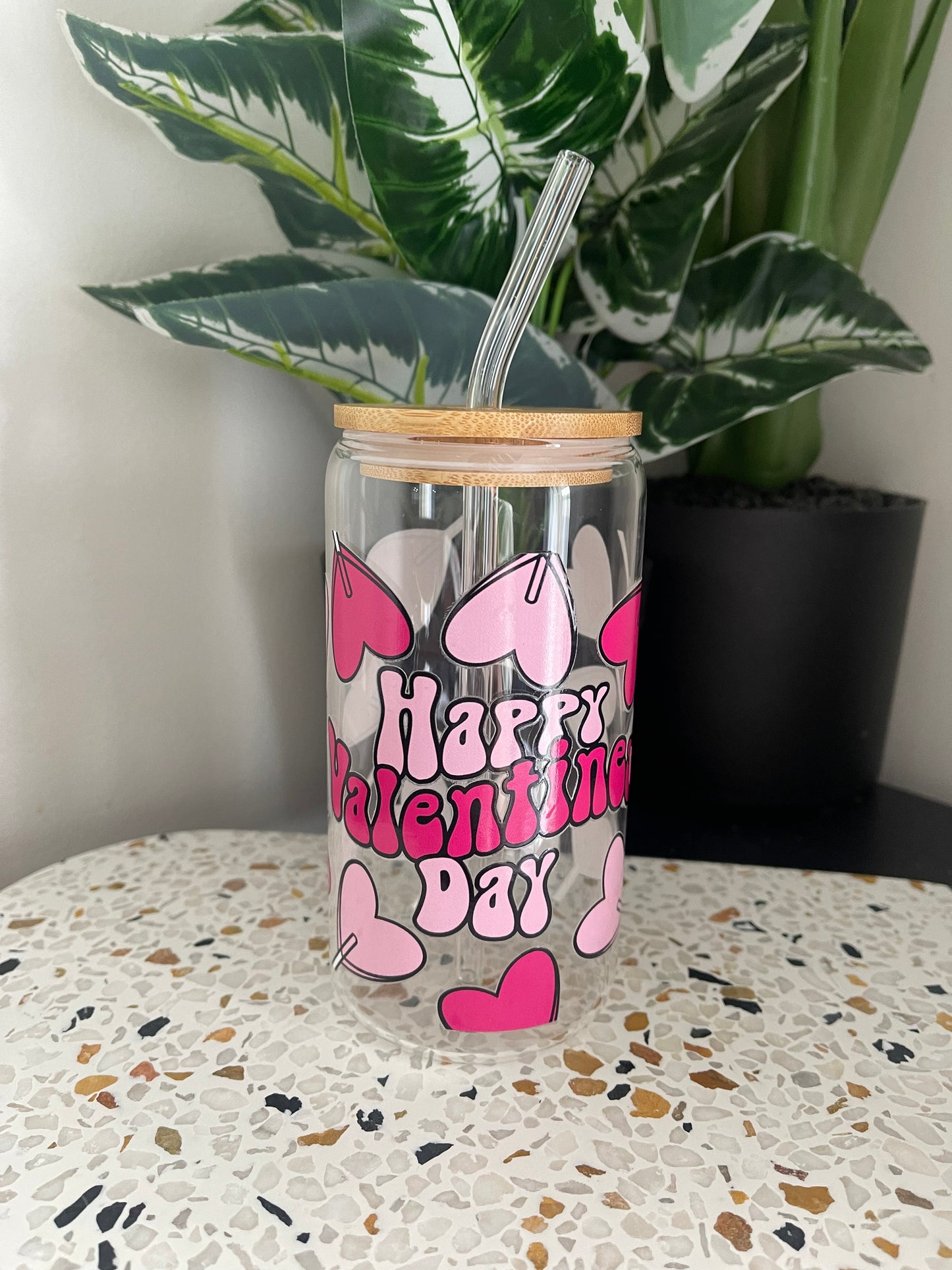 Happy Valentines Day Libbey Glass