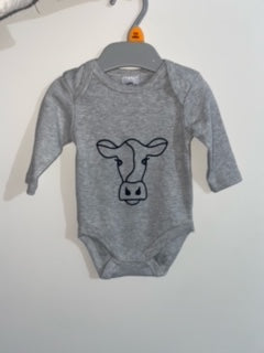 Long Sleeve Cow Romper