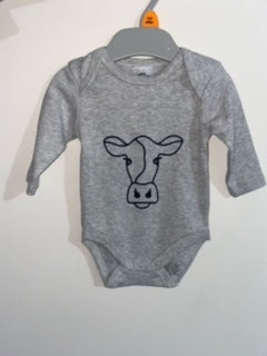 Long Sleeve Cow Romper