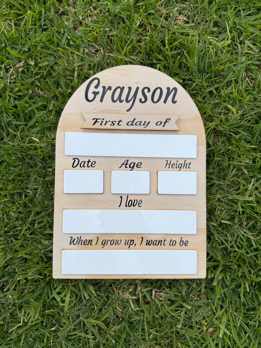 My First/Last Day Plaque
