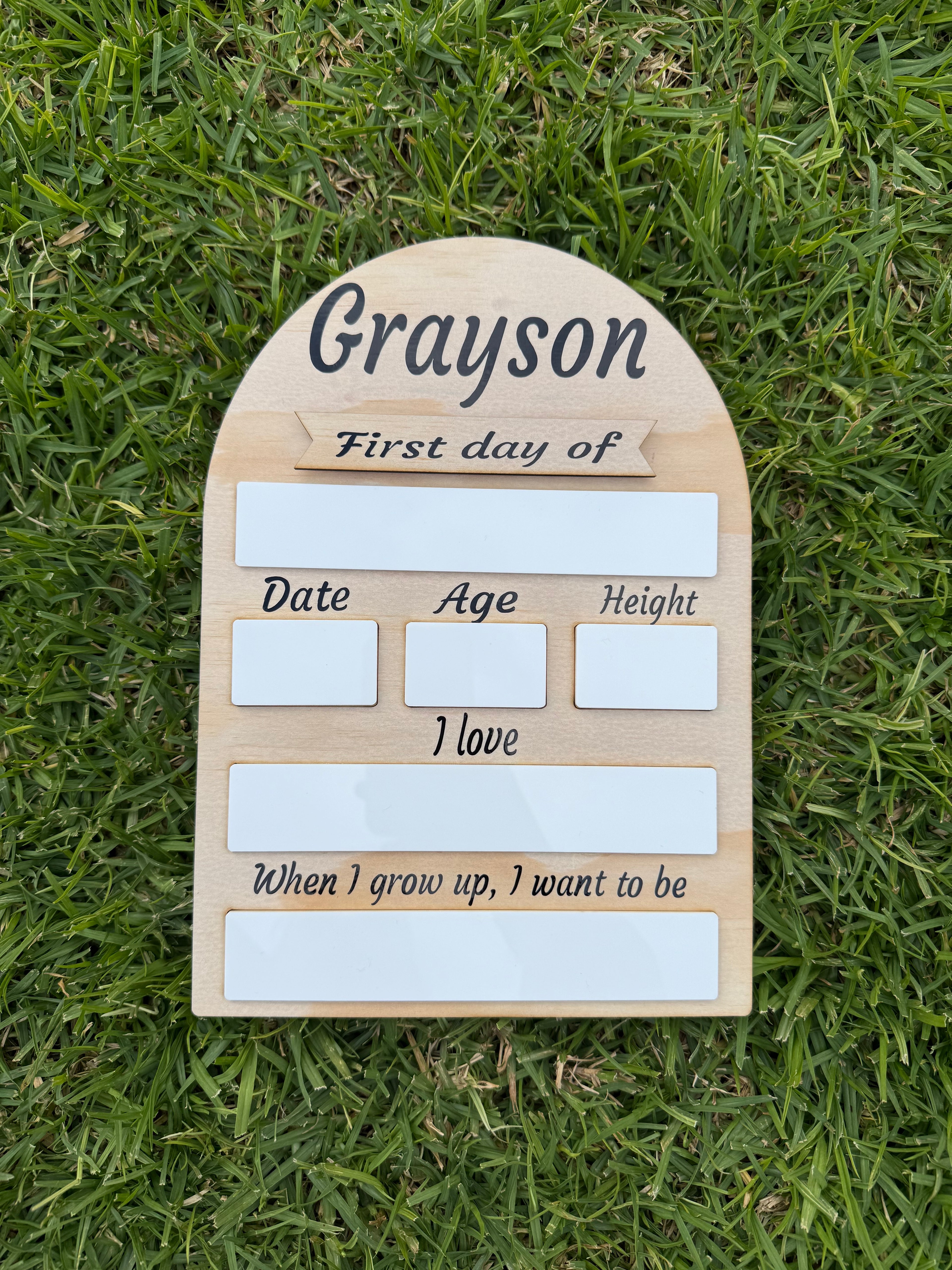 My First/Last Day Plaque