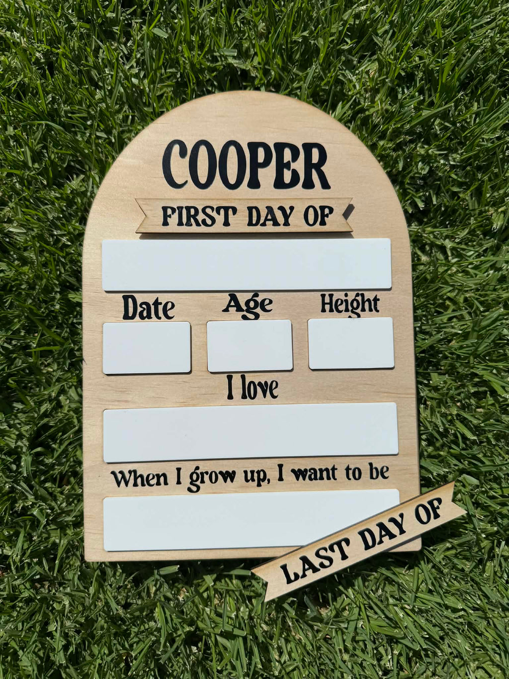 My First/Last Day Plaque