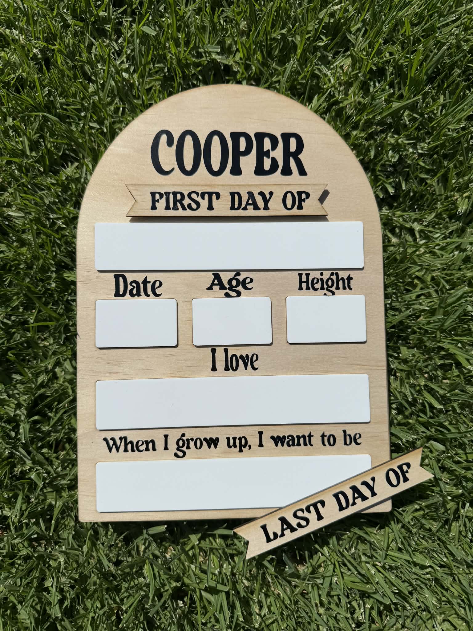 My First/Last Day Plaque