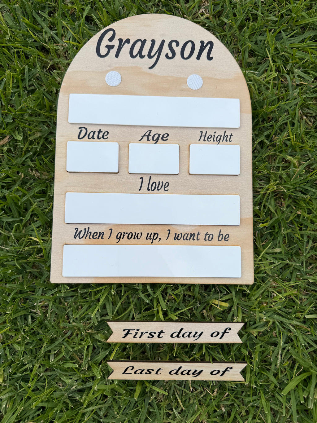 My First/Last Day Plaque
