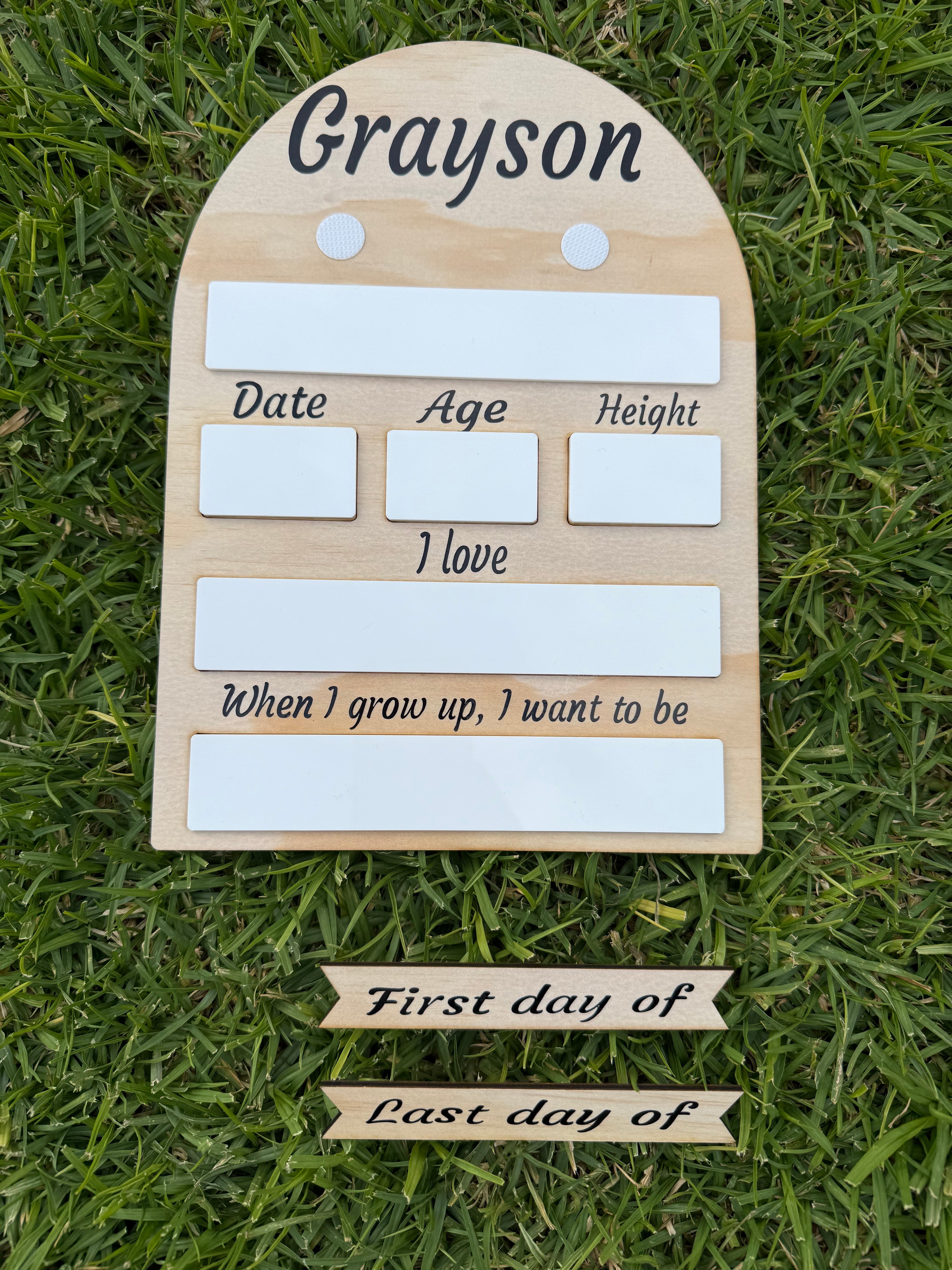 My First/Last Day Plaque
