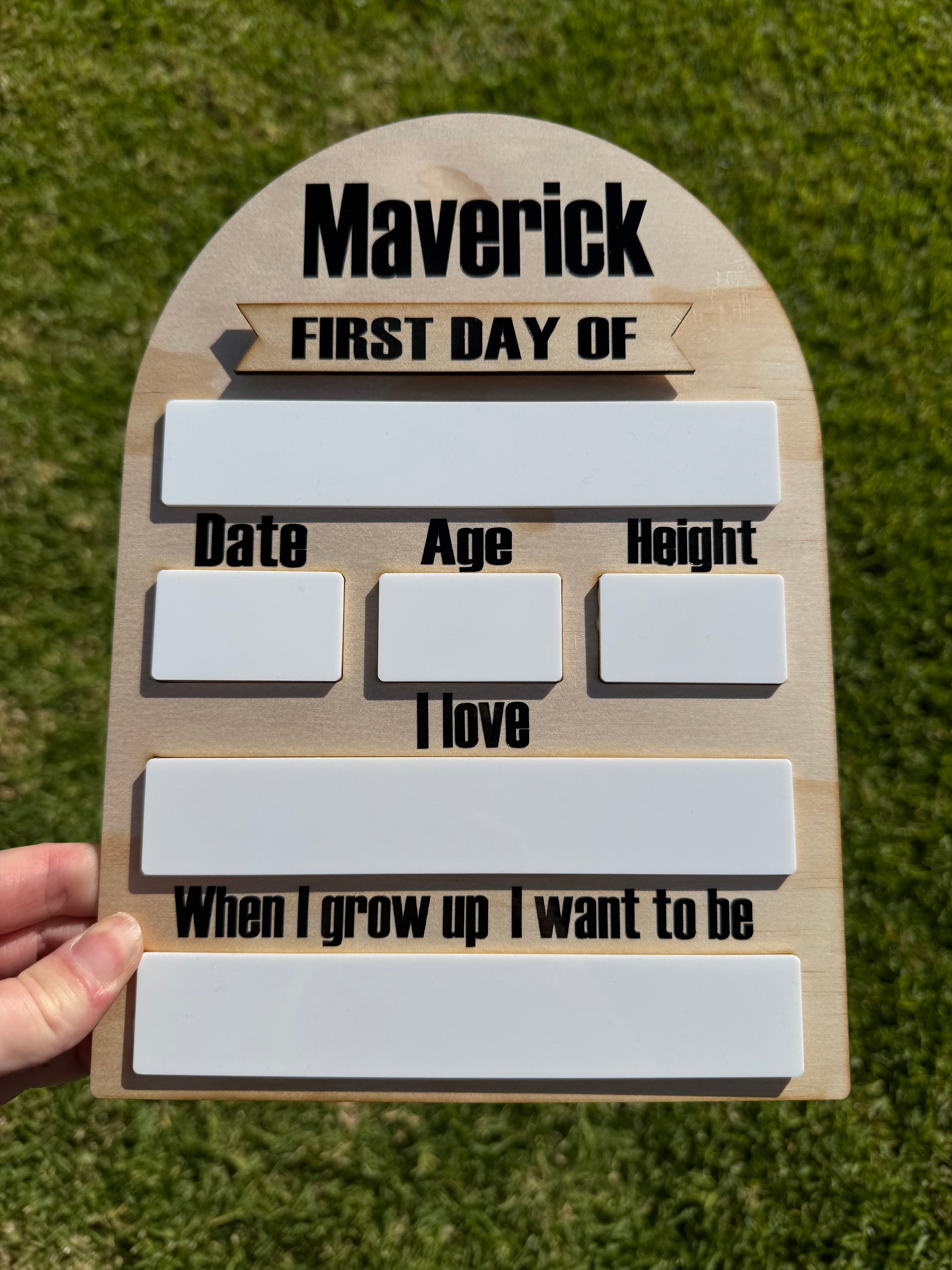 My First/Last Day Plaque