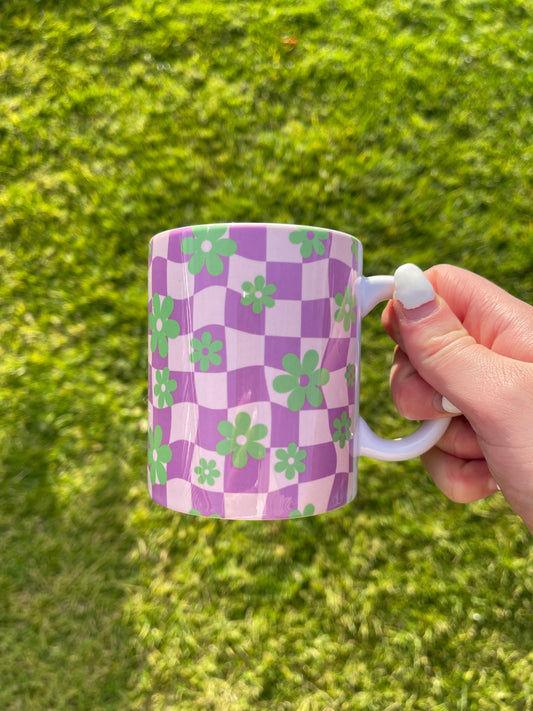 Retro floral mug