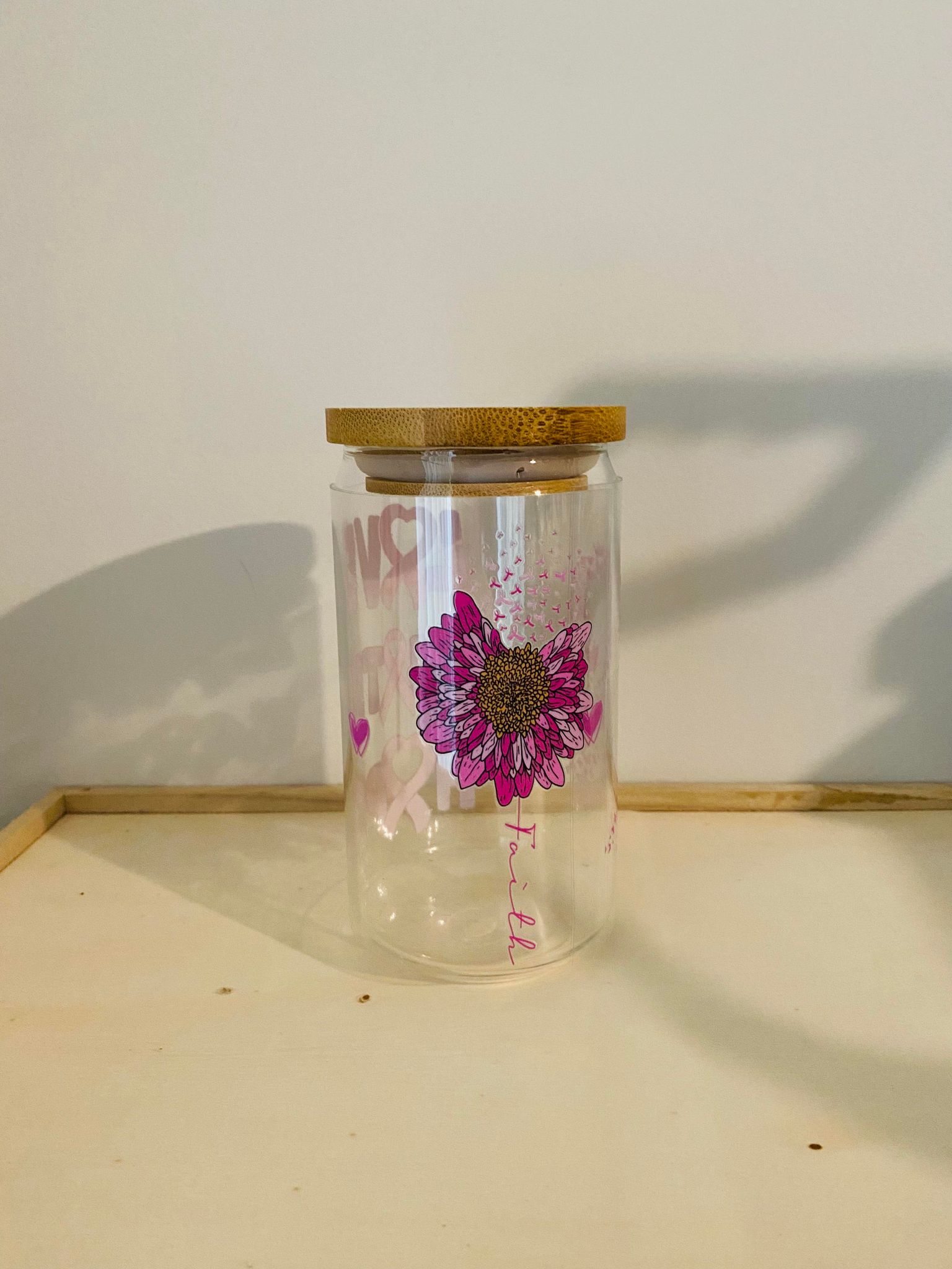 Breast Cancer Libbey Glass