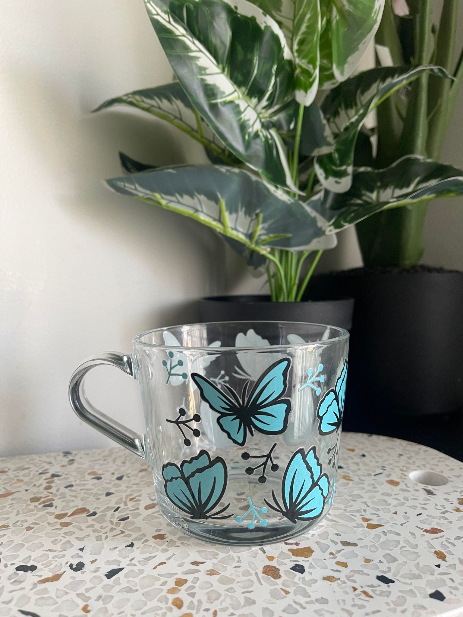 Butterfly Glass Mug