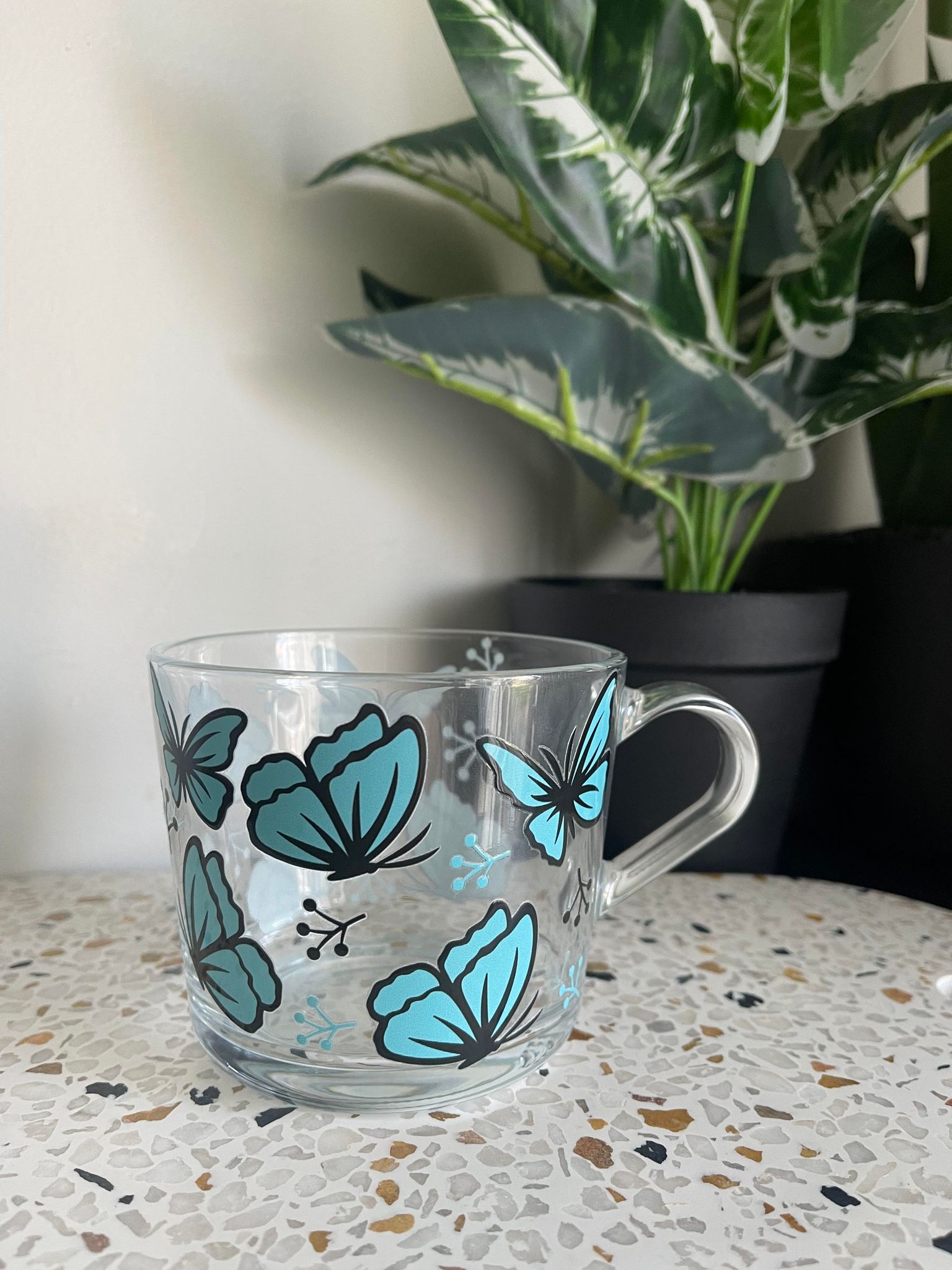 Butterfly Glass Mug