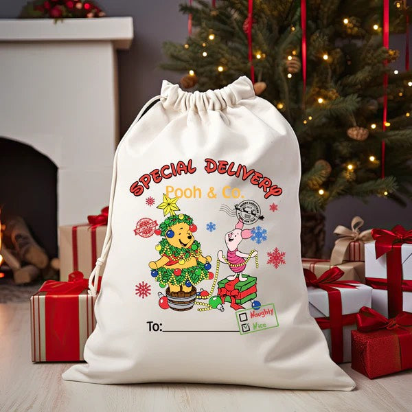 Personalised Christmas Sack- Winnie the Pooh