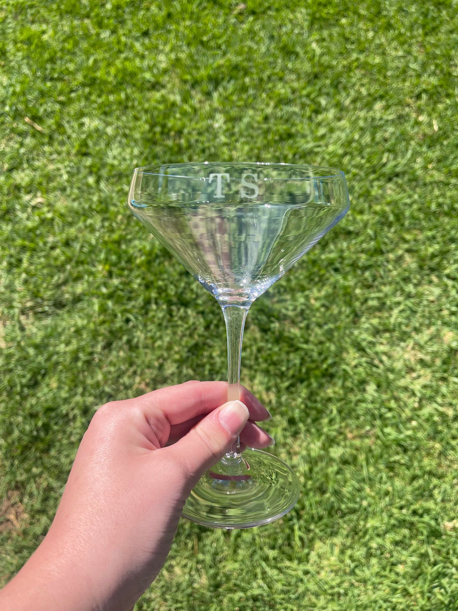 Etched Cocktail Glass