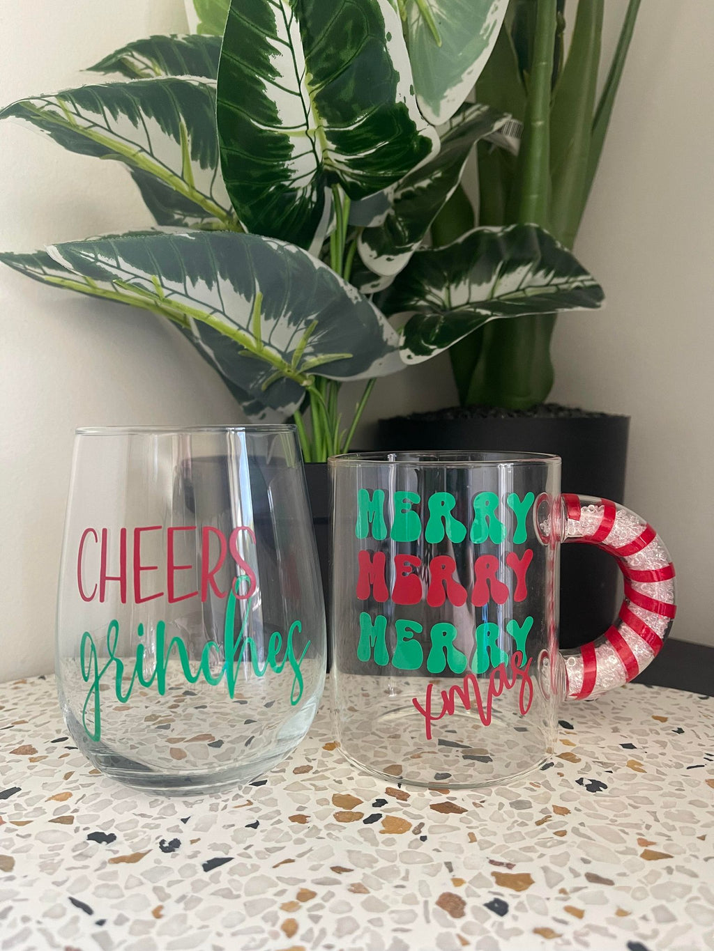 Merry Xmas Glass