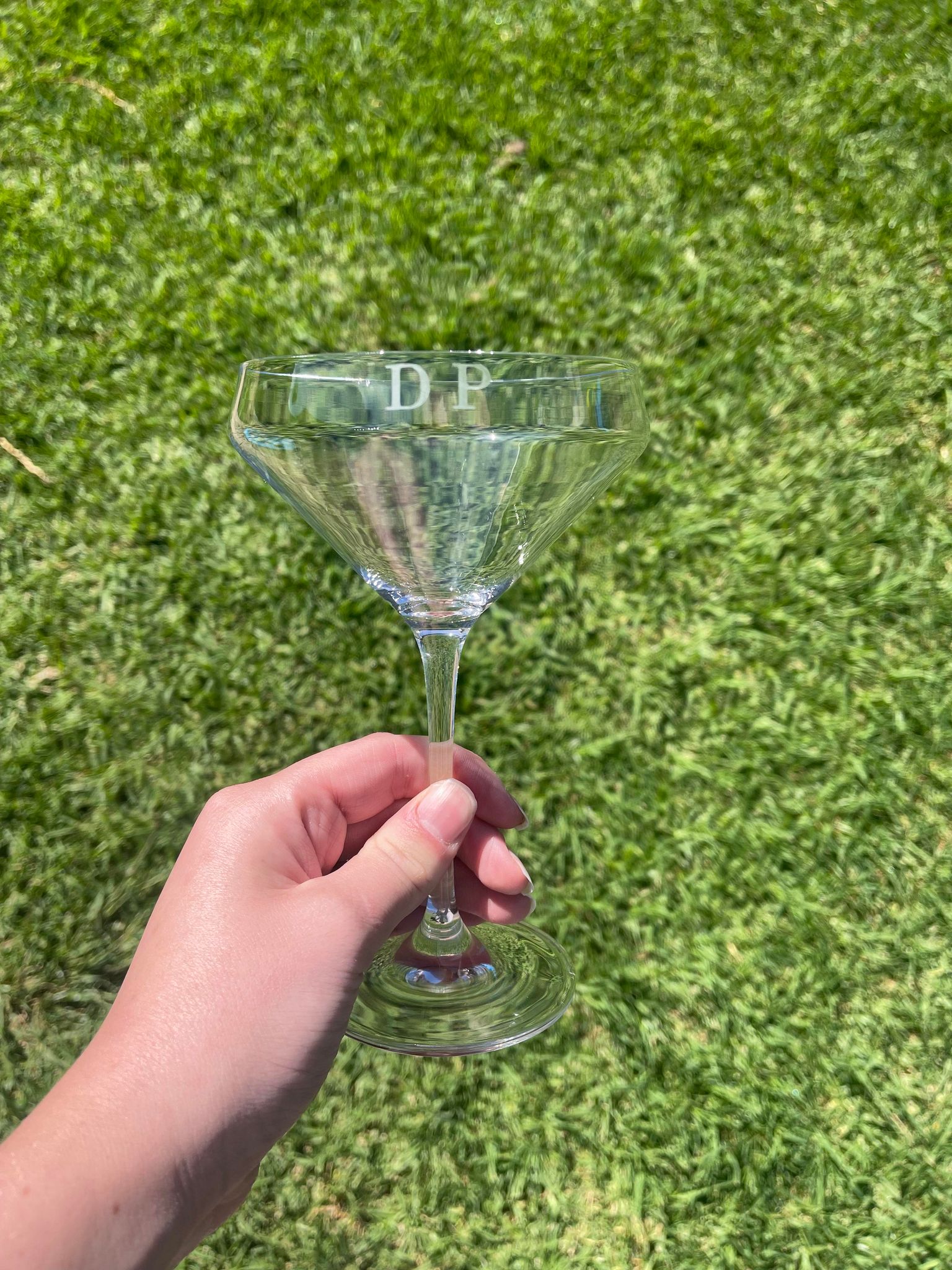 Etched Cocktail Glass