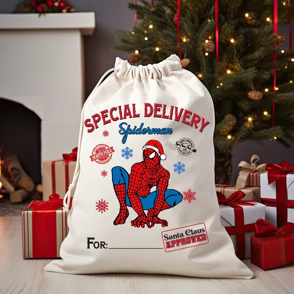 Personalised Christmas Sack- Spiderman