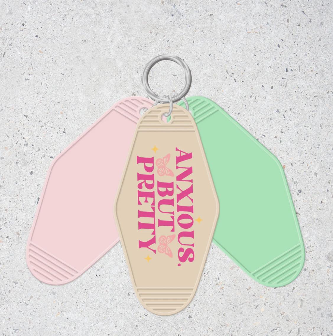 Anxious but pretty  - Motel Keychain