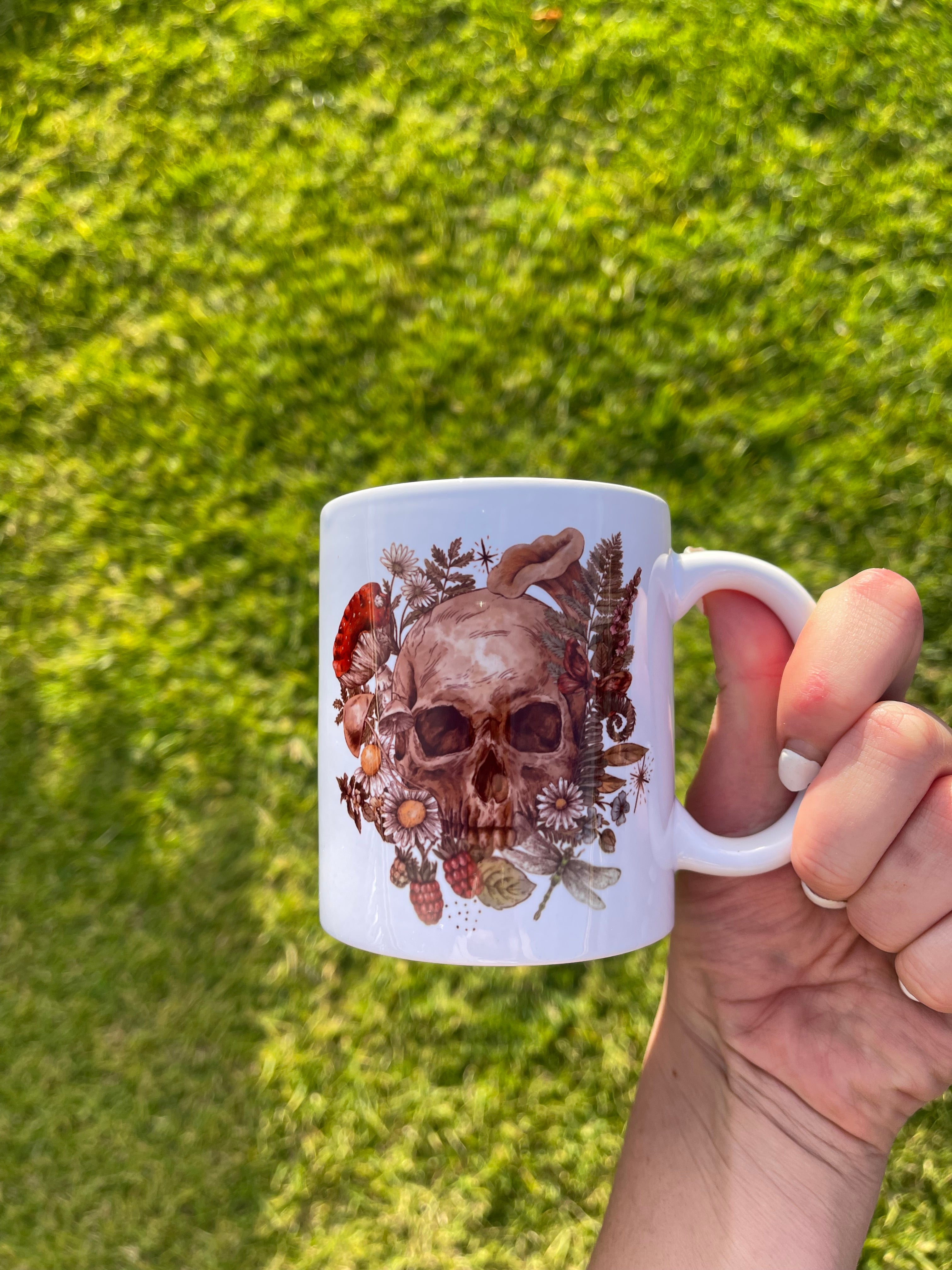 Floral Skull Mug