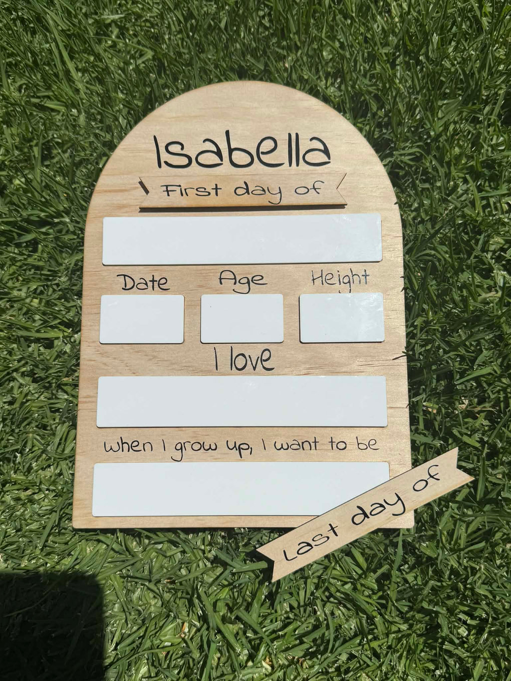 My First/Last Day Plaque