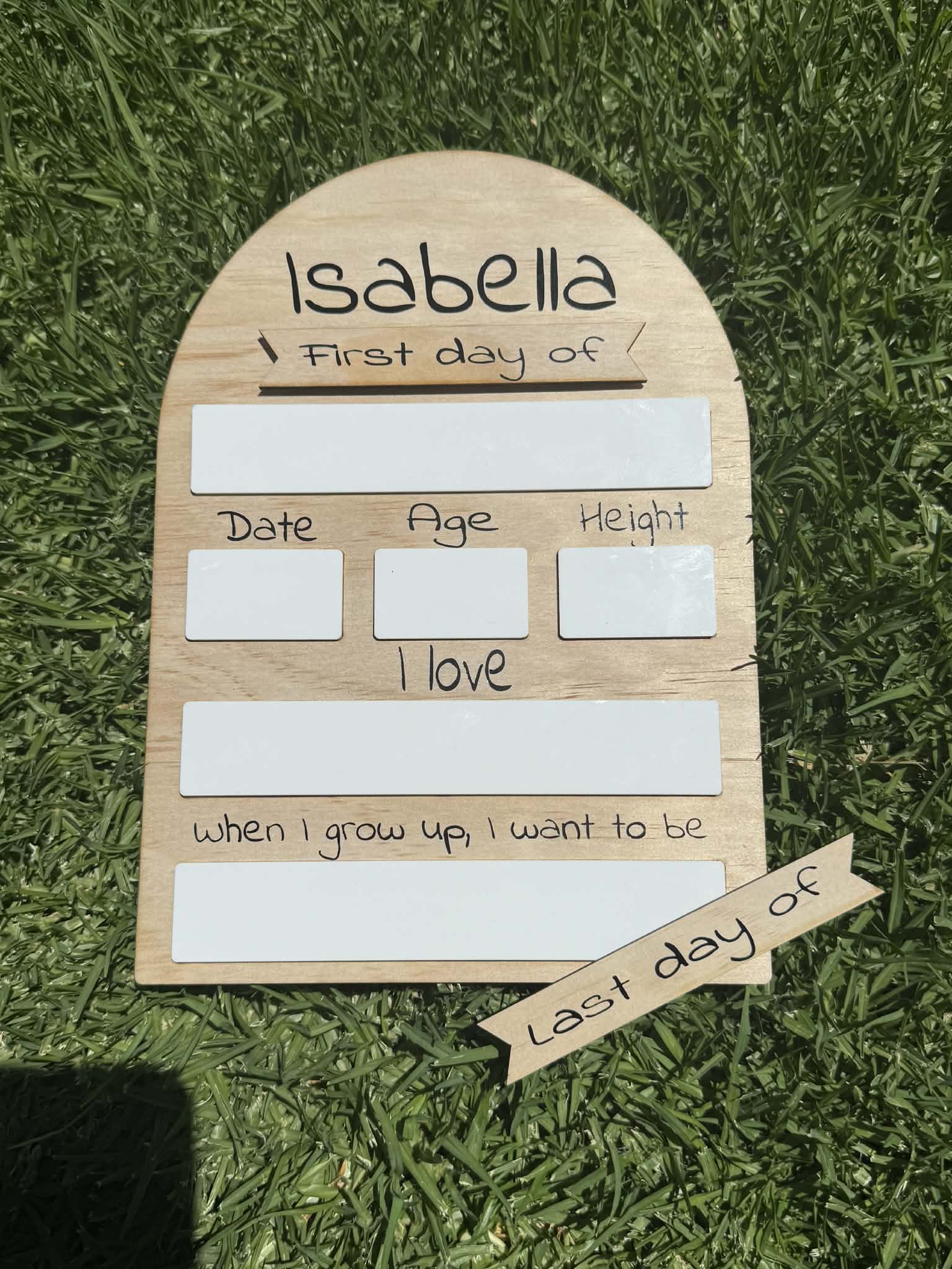 My First/Last Day Plaque