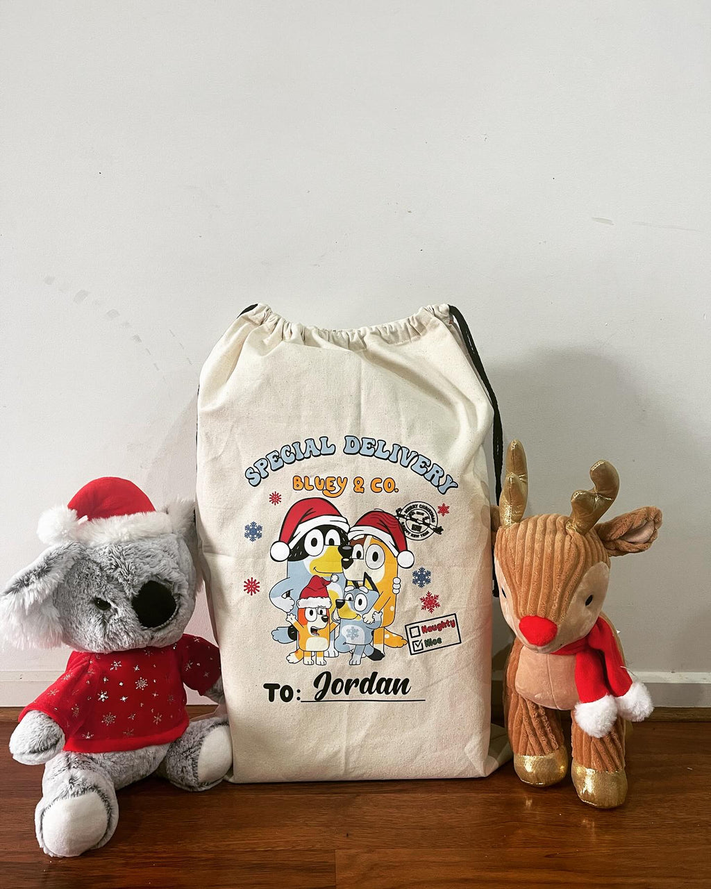 Personalised Christmas Sack- Bluey