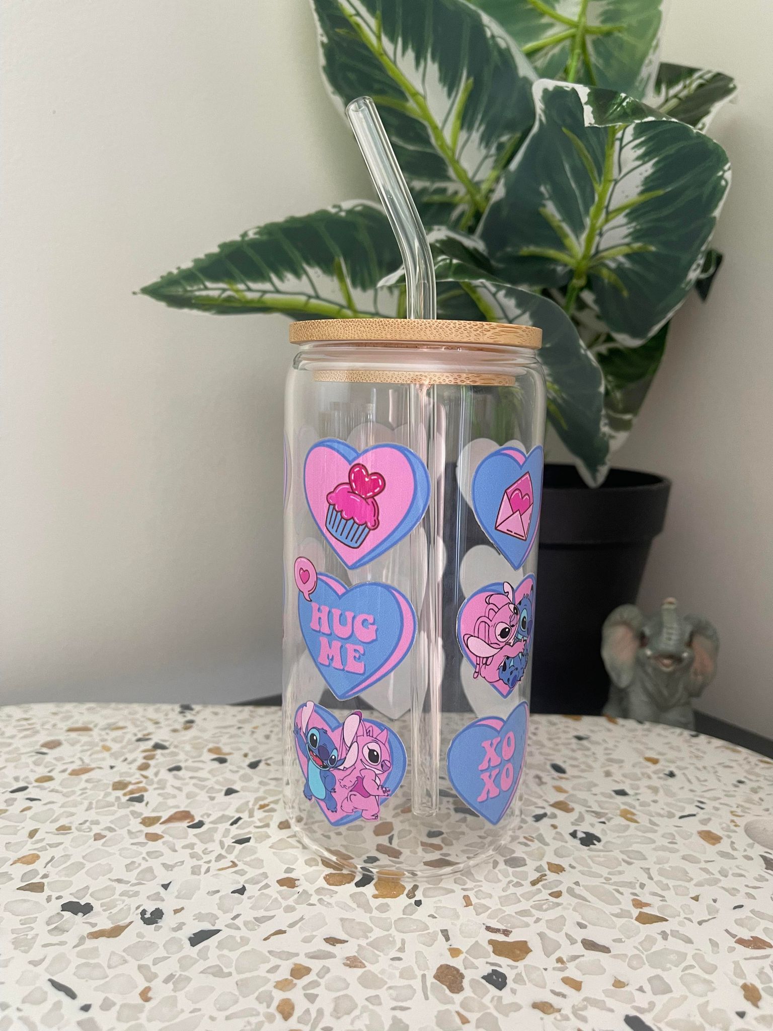 Valentines Day Stitch Libbey Glass