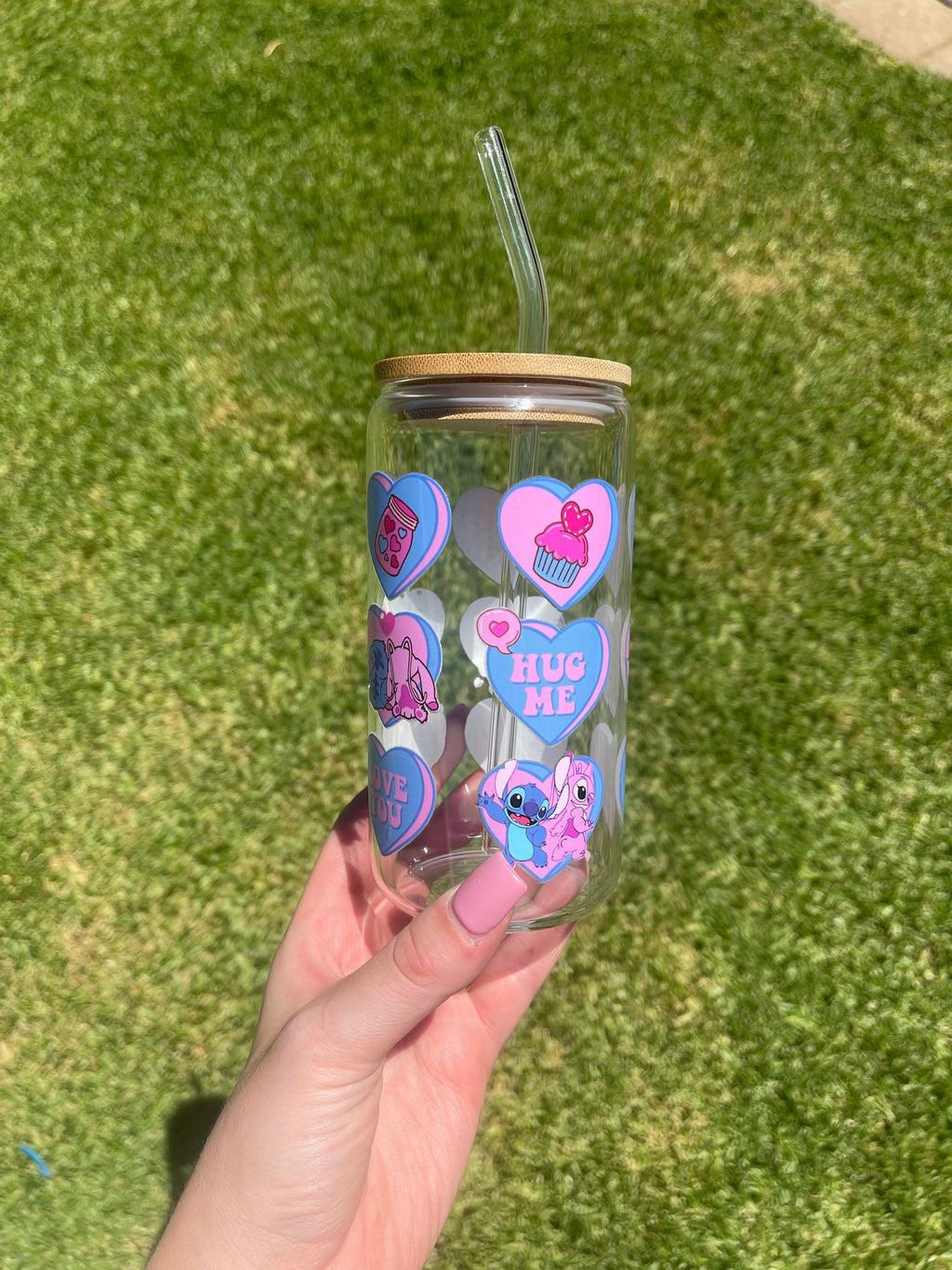 Valentines Day Stitch Libbey Glass