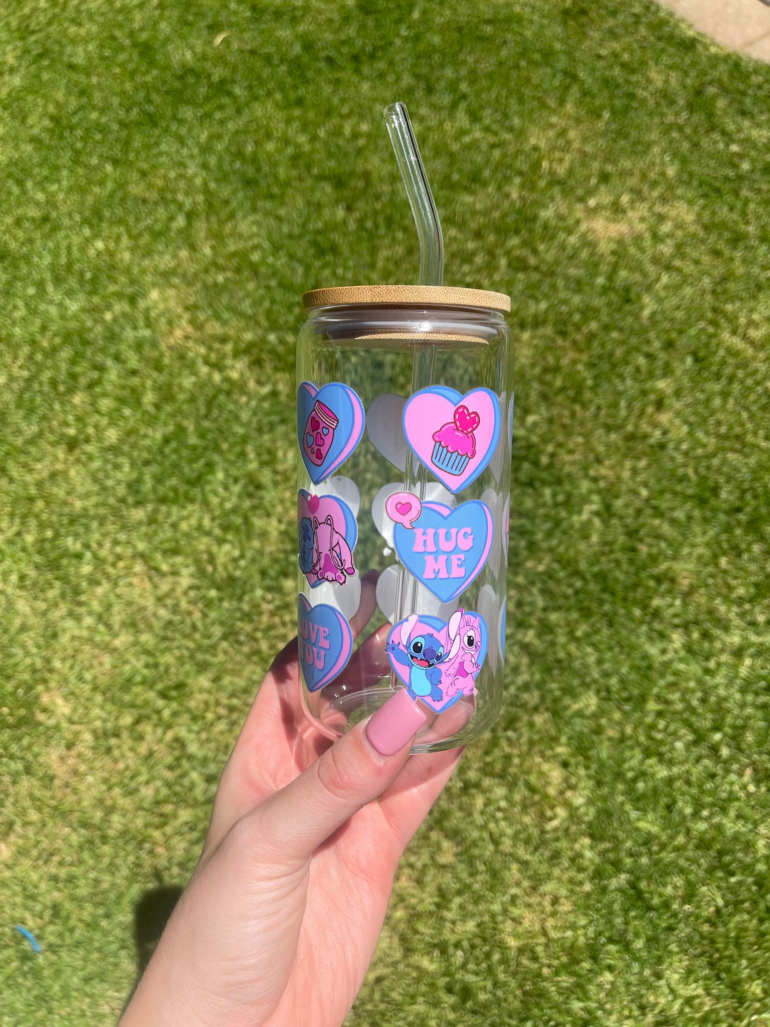 Valentines Day Stitch Libbey Glass