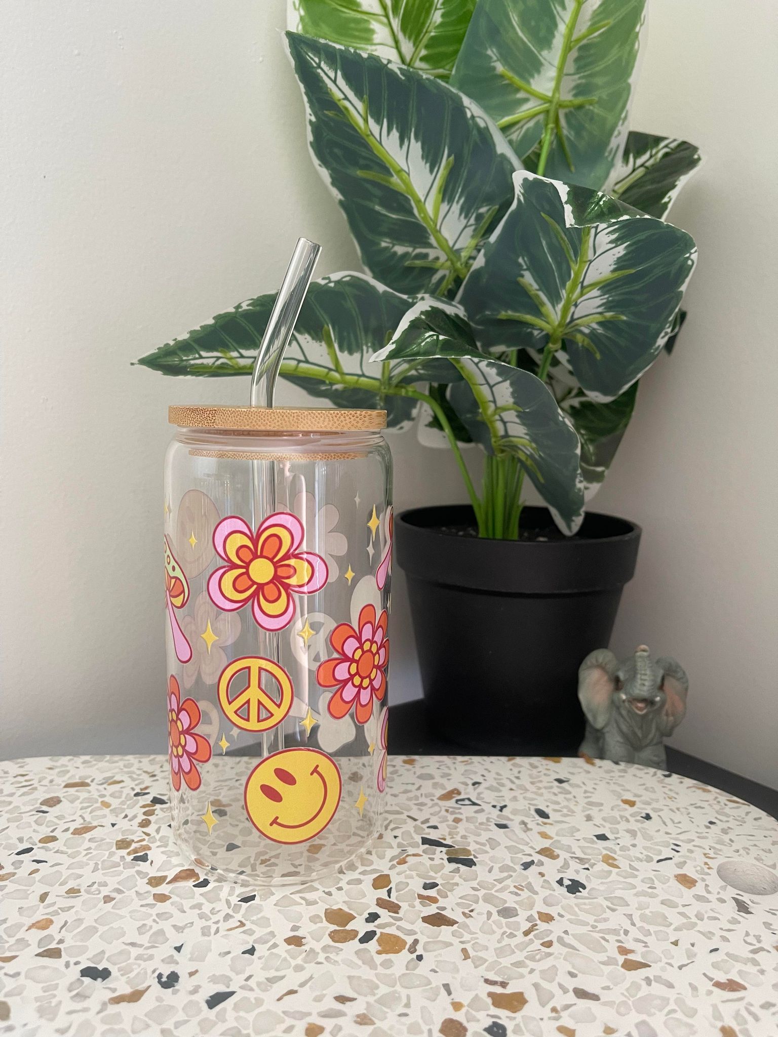 Retro Mushrooms Libbey Glass