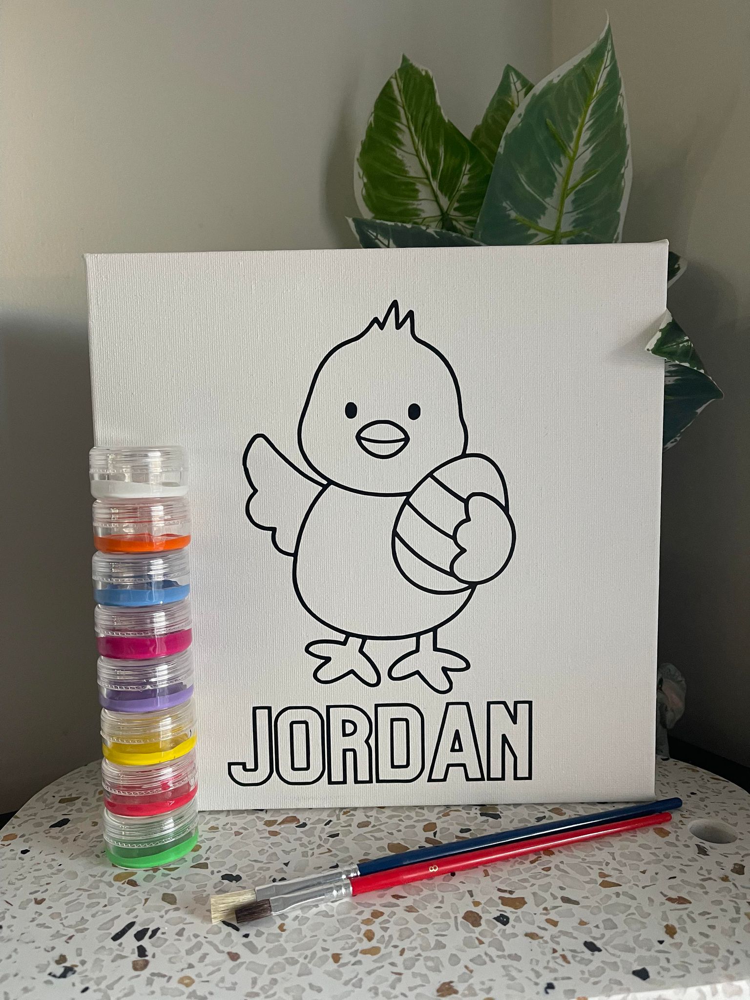 Personalised Easter Paint Canvas