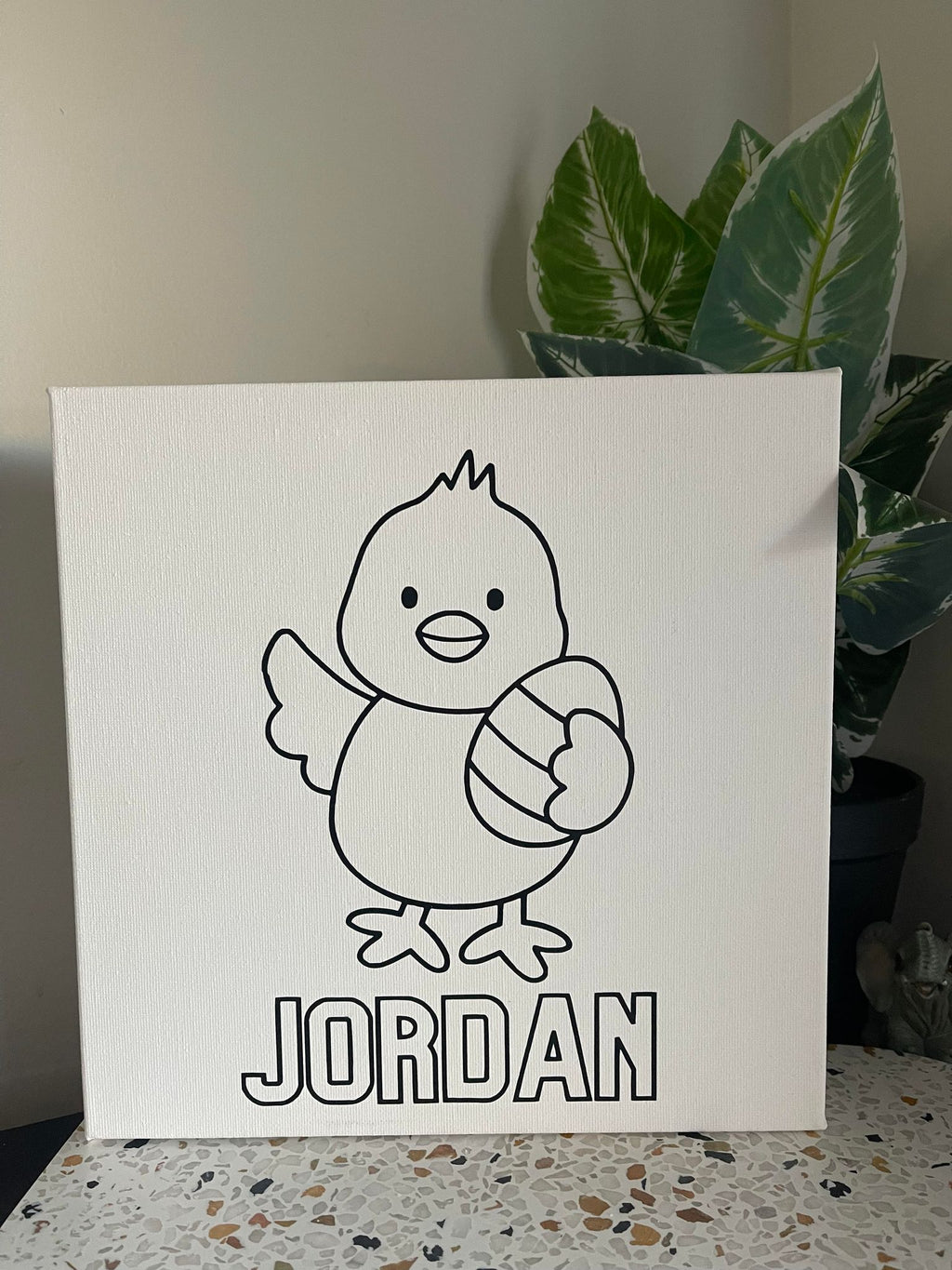 Personalised Easter Paint Canvas