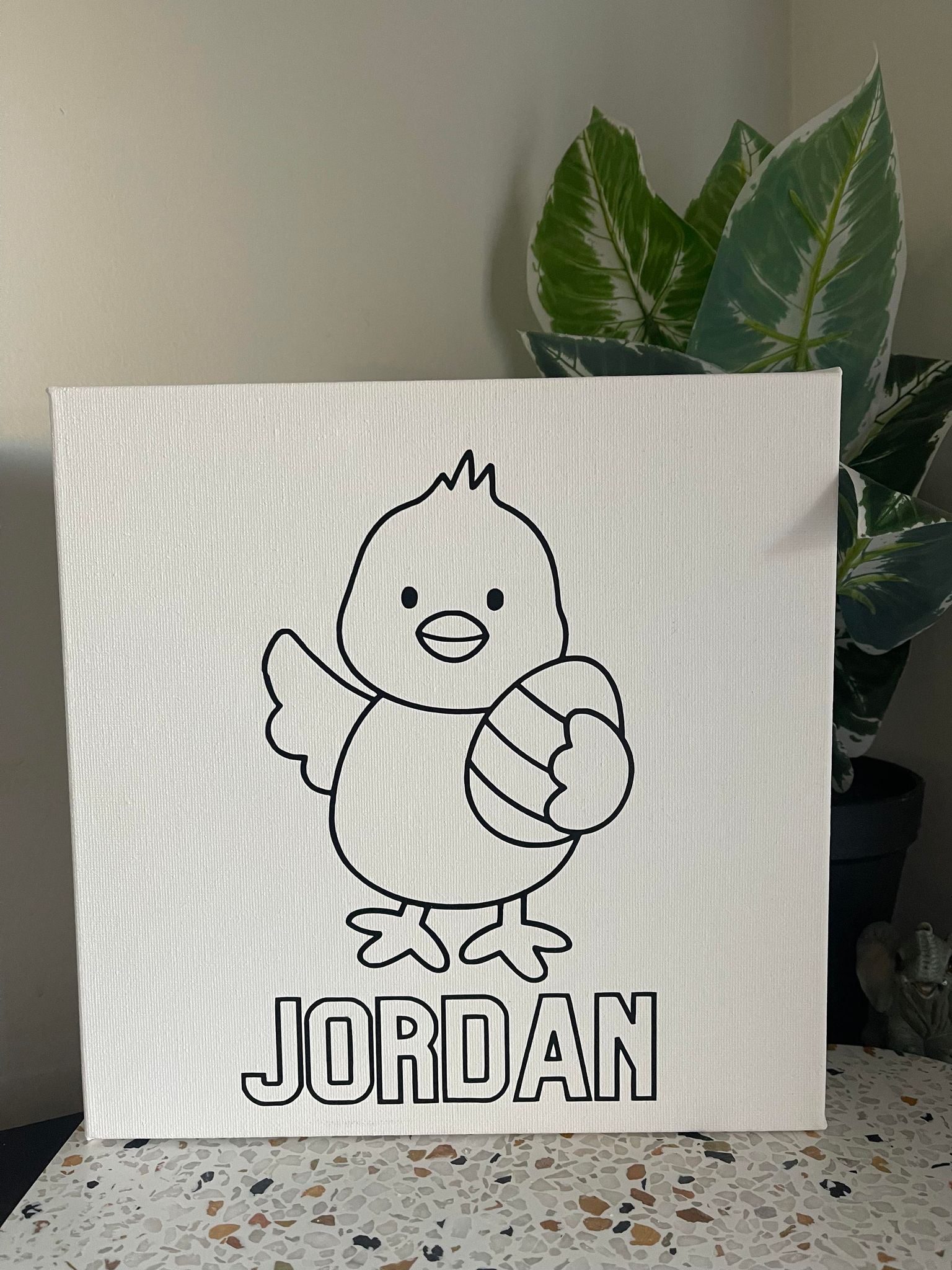 Personalised Easter Paint Canvas