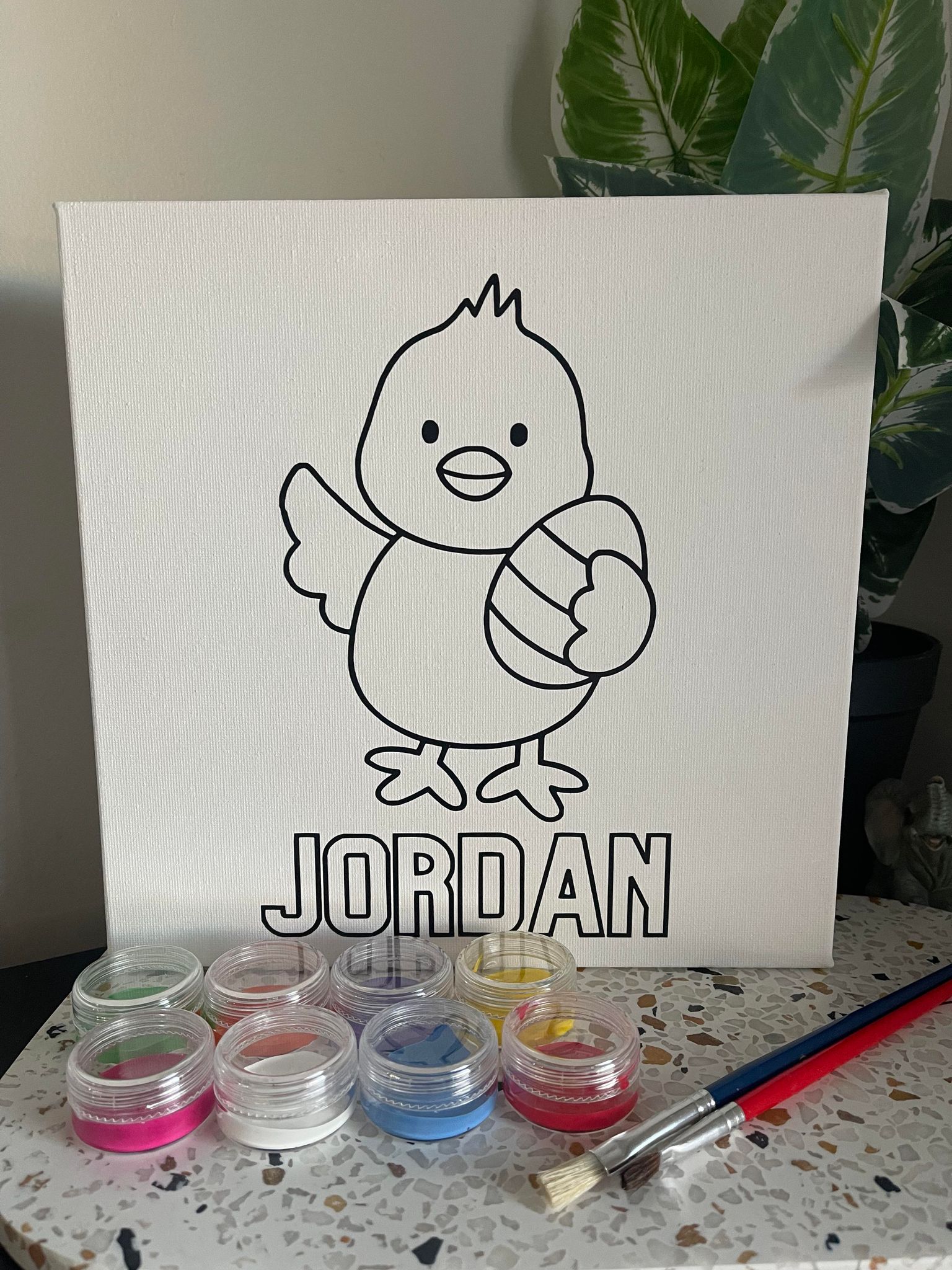 Personalised Easter Paint Canvas