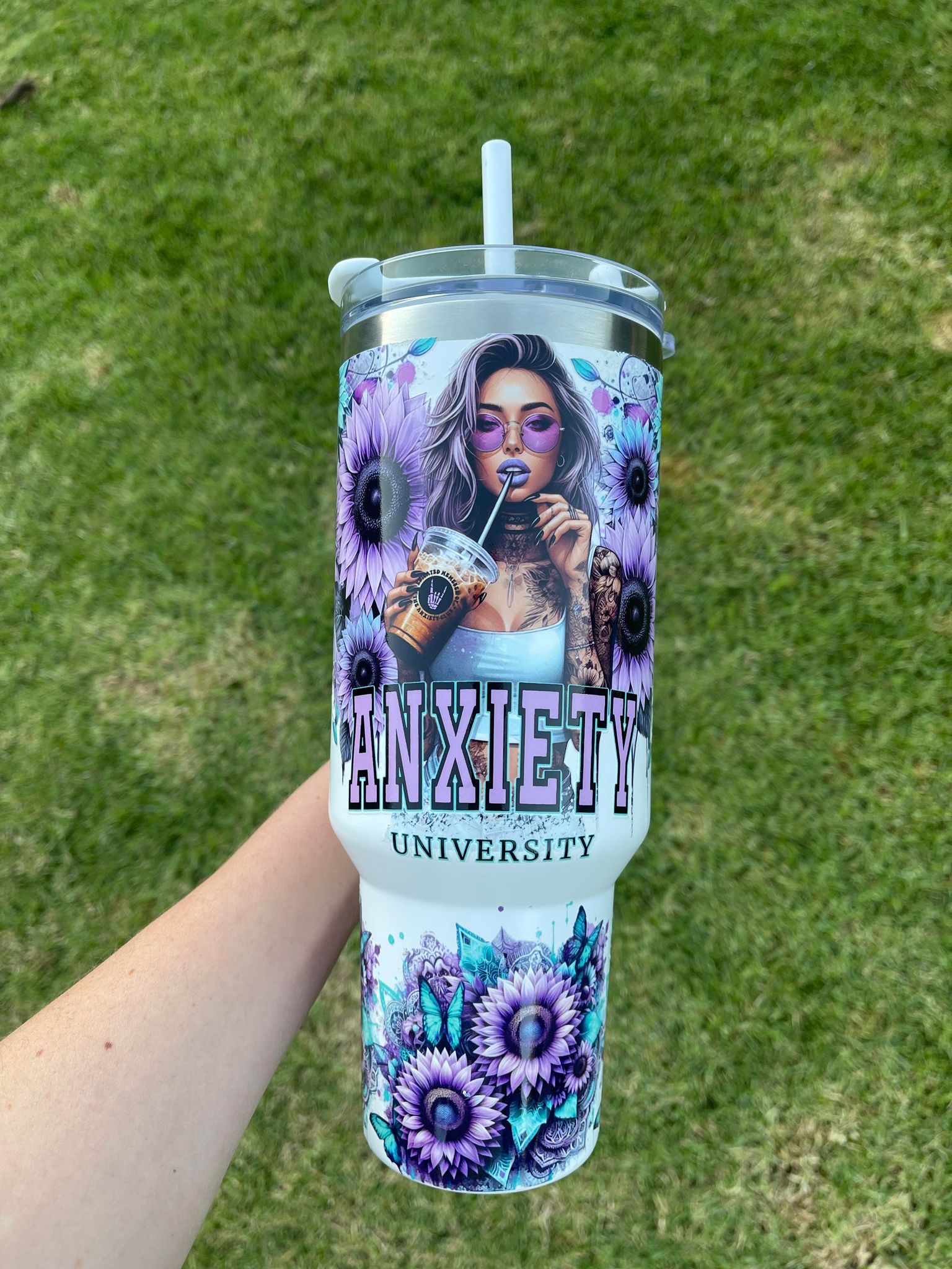 Stanley Dupe Tumbler- Anxiety University