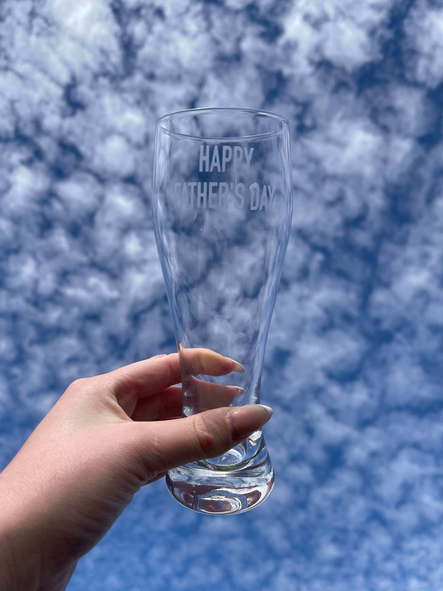 Happy Fathers Day Beer Glass