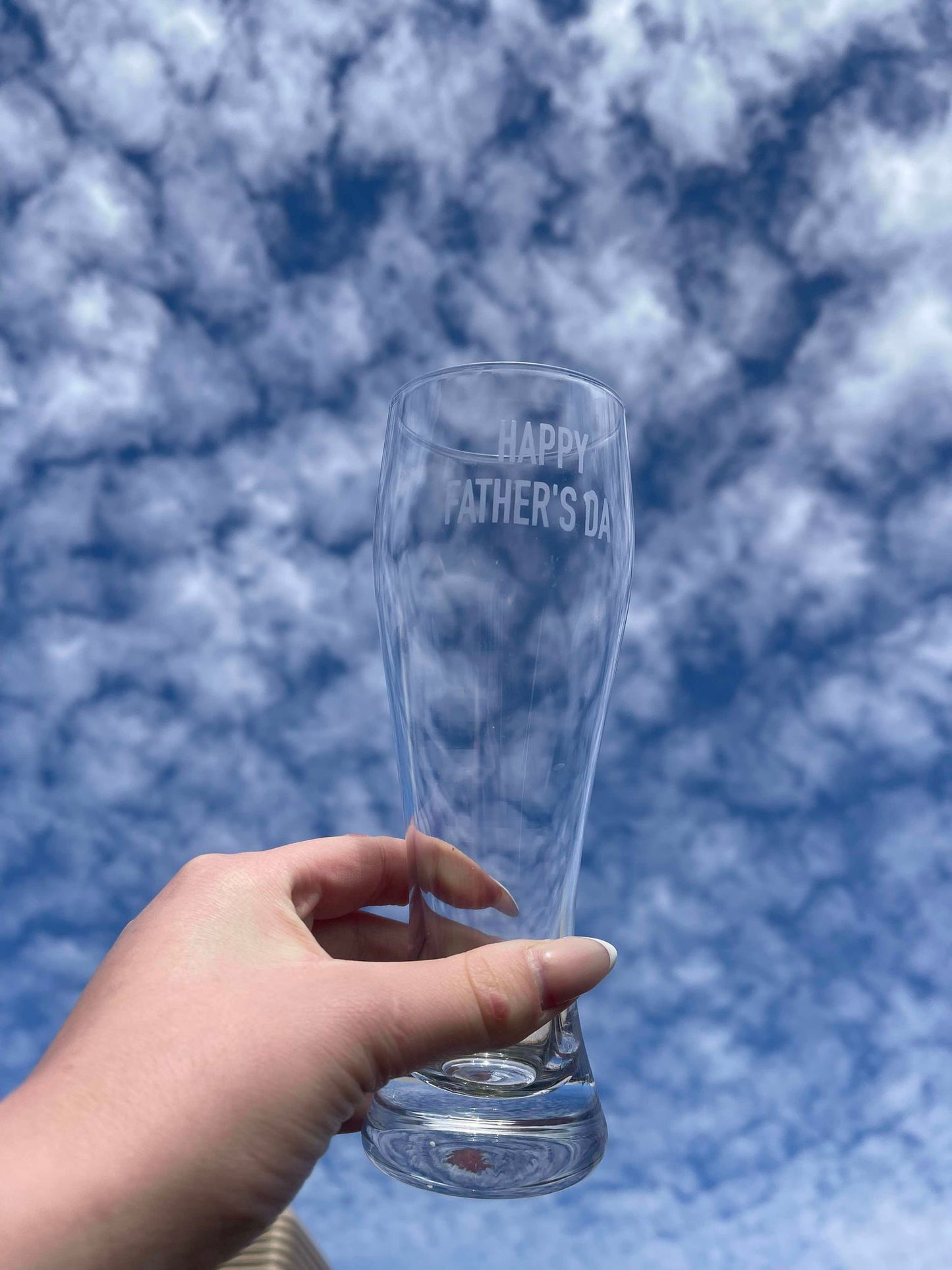 Happy Fathers Day Beer Glass