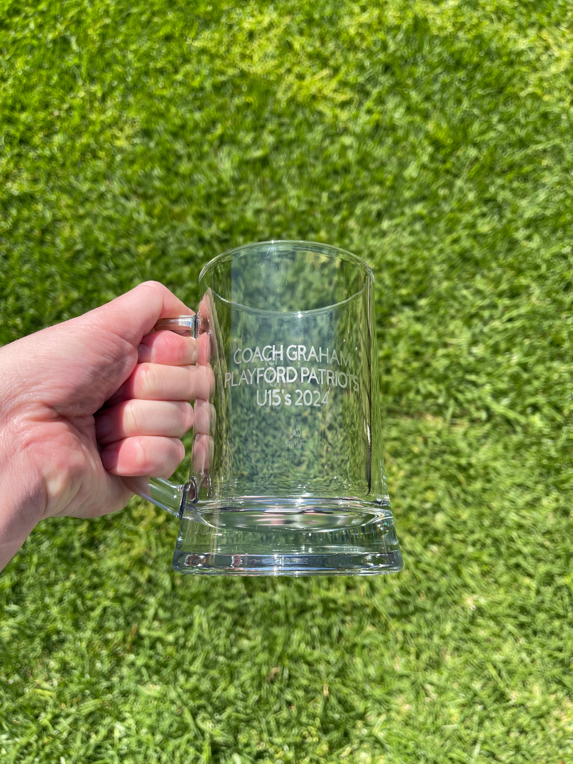 Etched Beer Stein