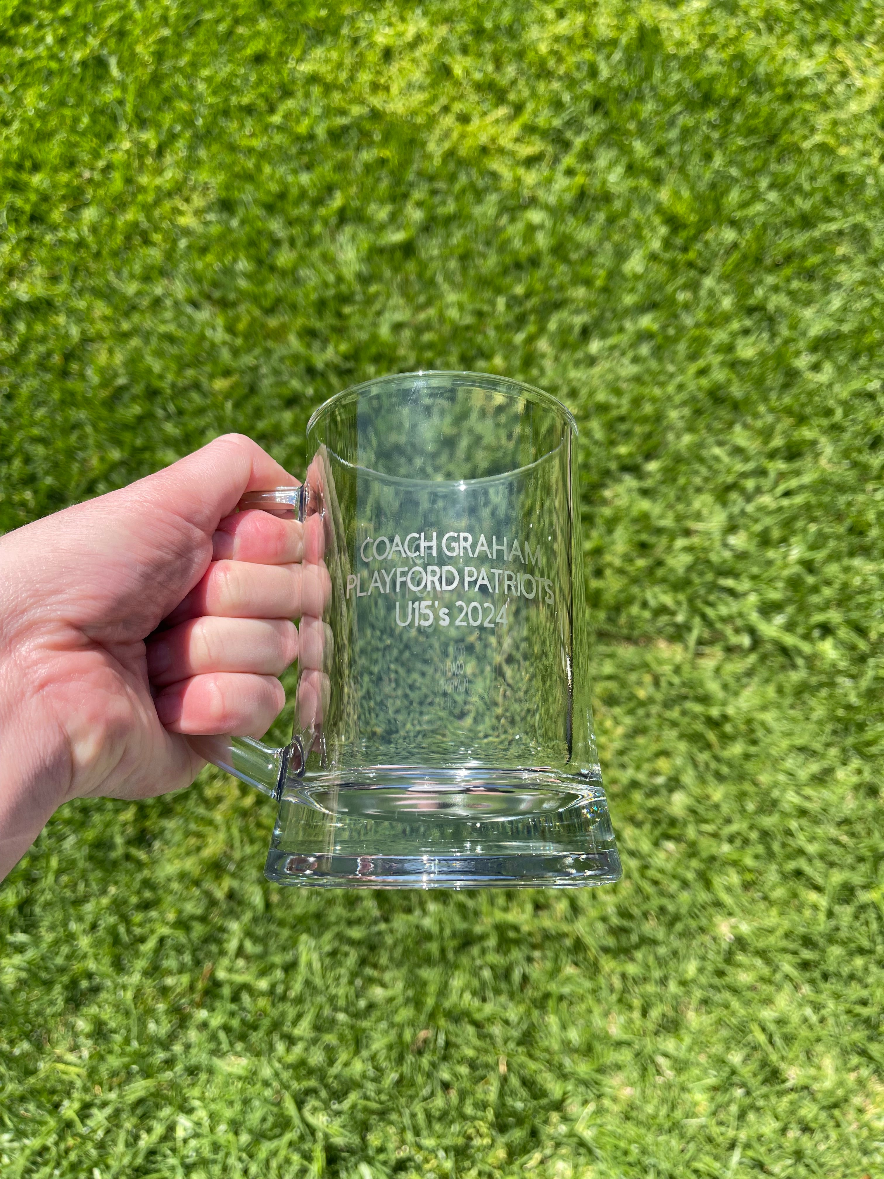Etched Beer Stein