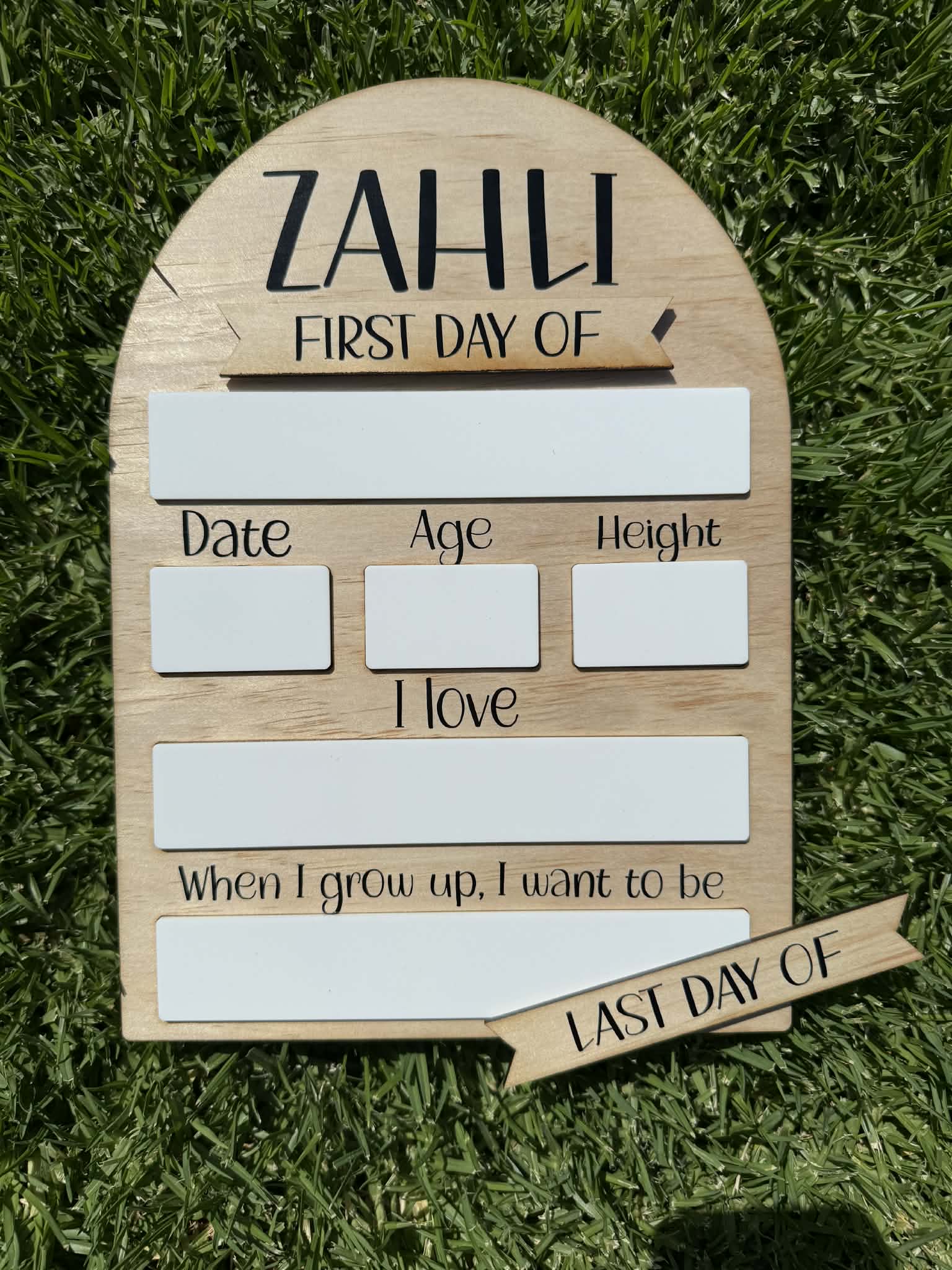 My First/Last Day Plaque