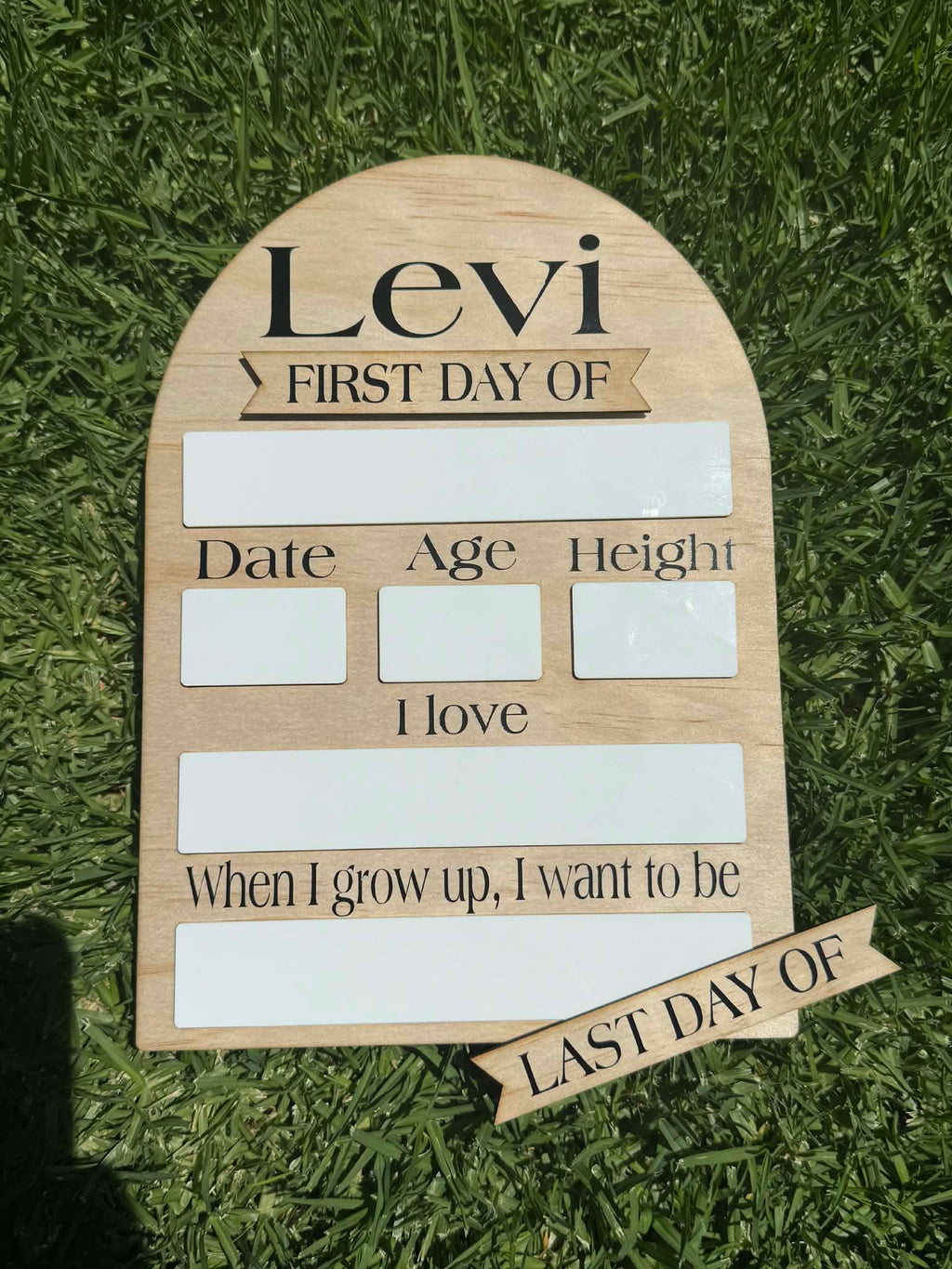 My First/Last Day Plaque