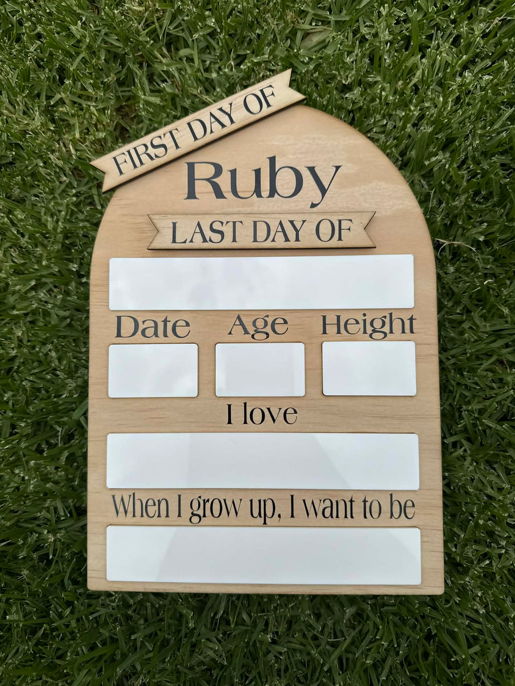 My First/Last Day Plaque