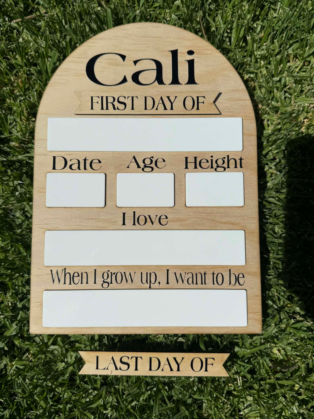 My First/Last Day Plaque