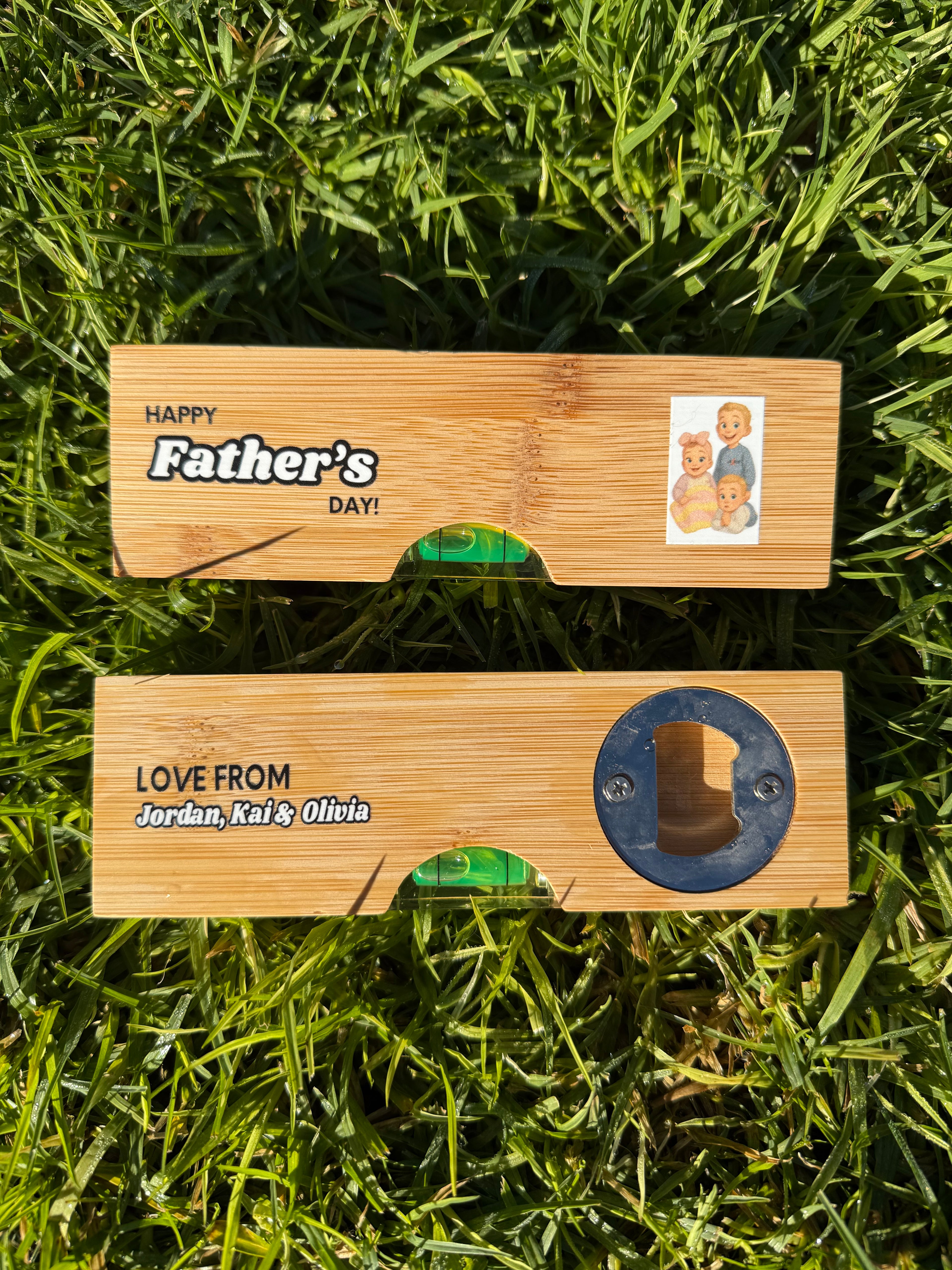 Personalised Spirit Level/Bottle Opener
