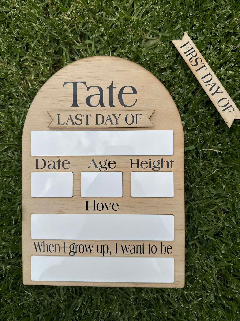 My First/Last Day Plaque