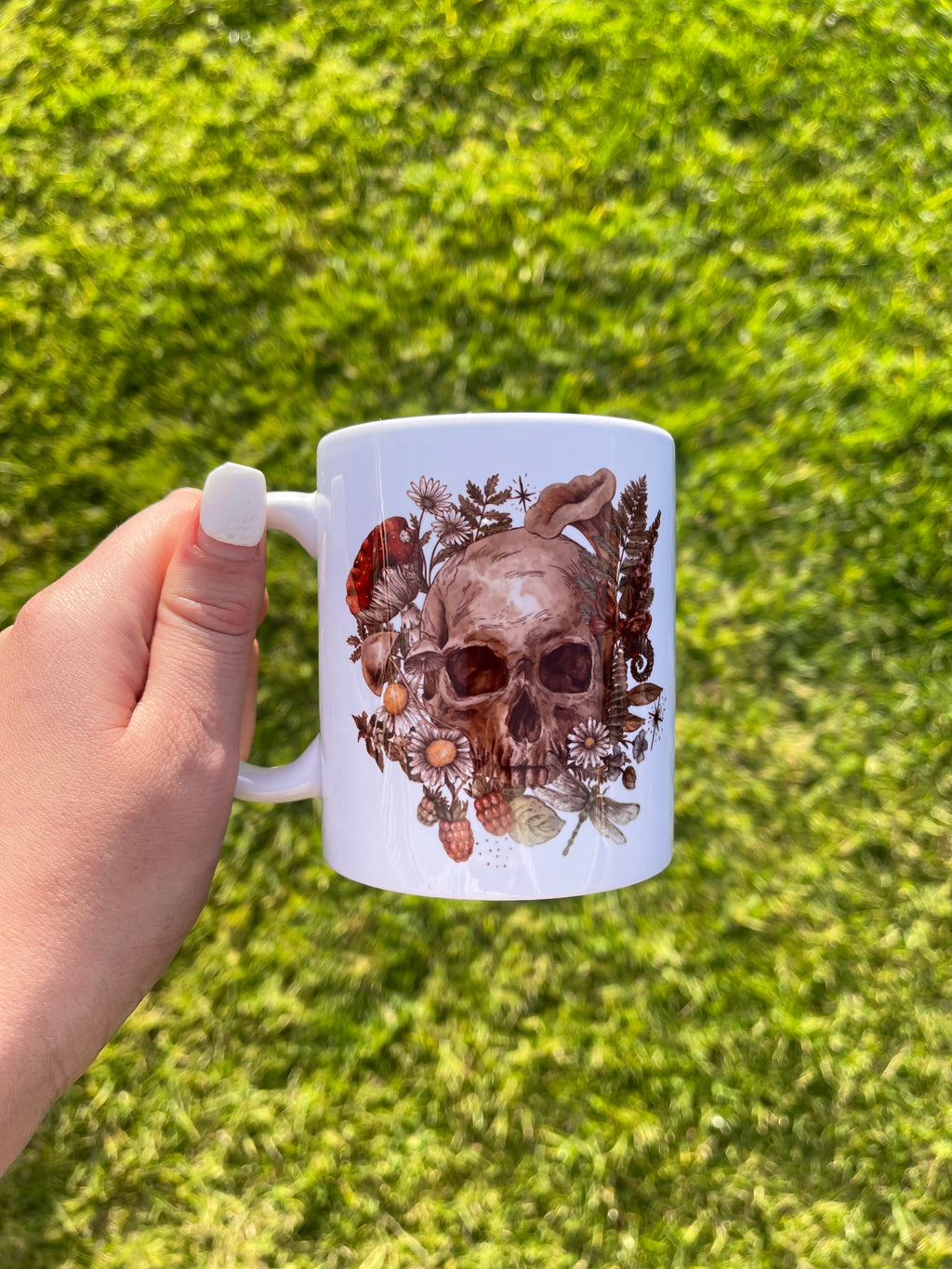 Floral Skull Mug