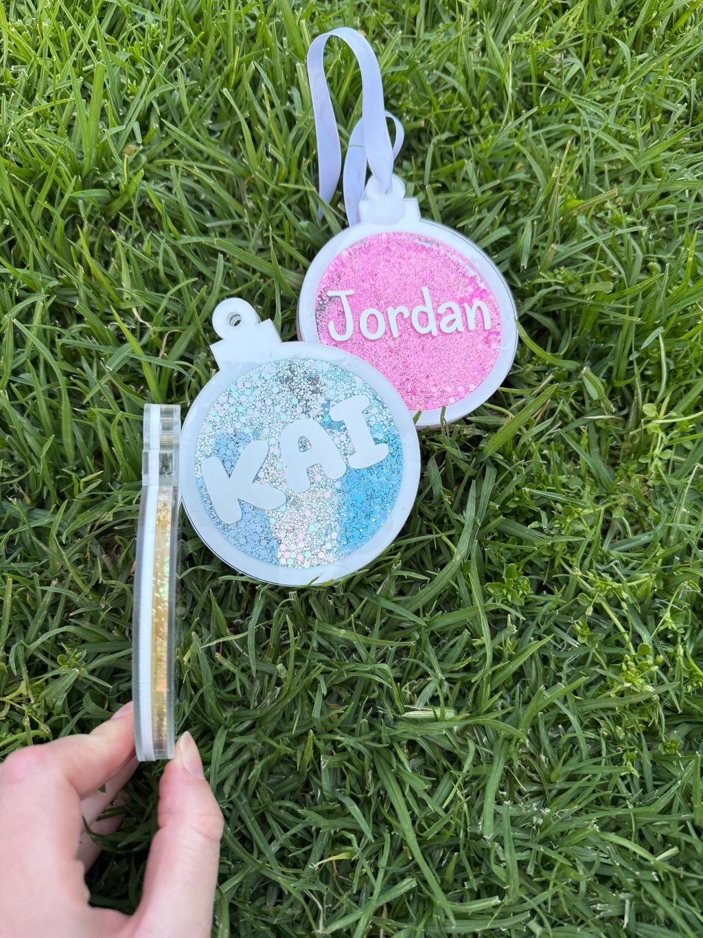 Personalised Glitter Shaker Ornaments