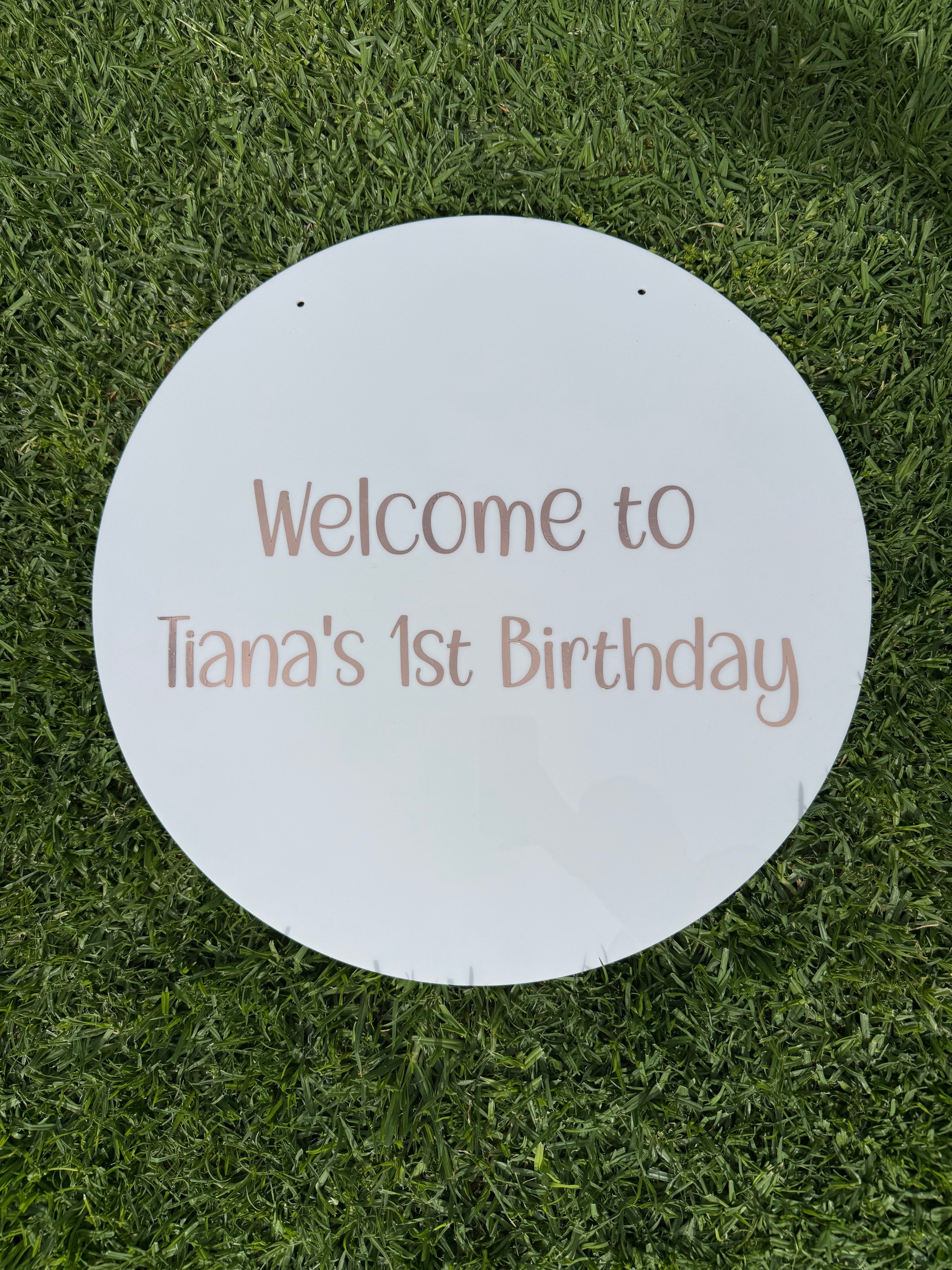 Acrylic Circle Sign - BUY