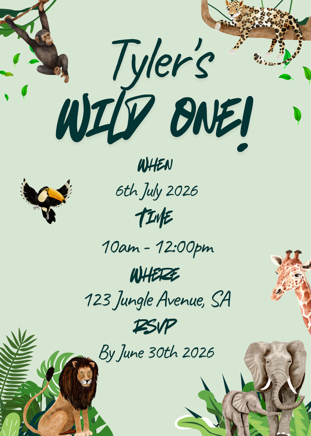 Wild One Birthday Invite