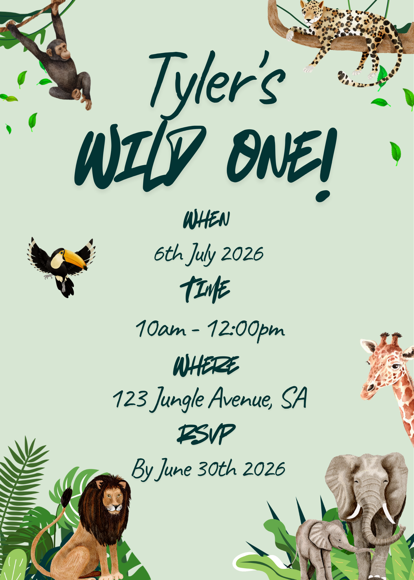 Wild One Birthday Invite