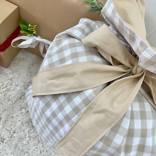 Personalised Gingham Santa Sacks